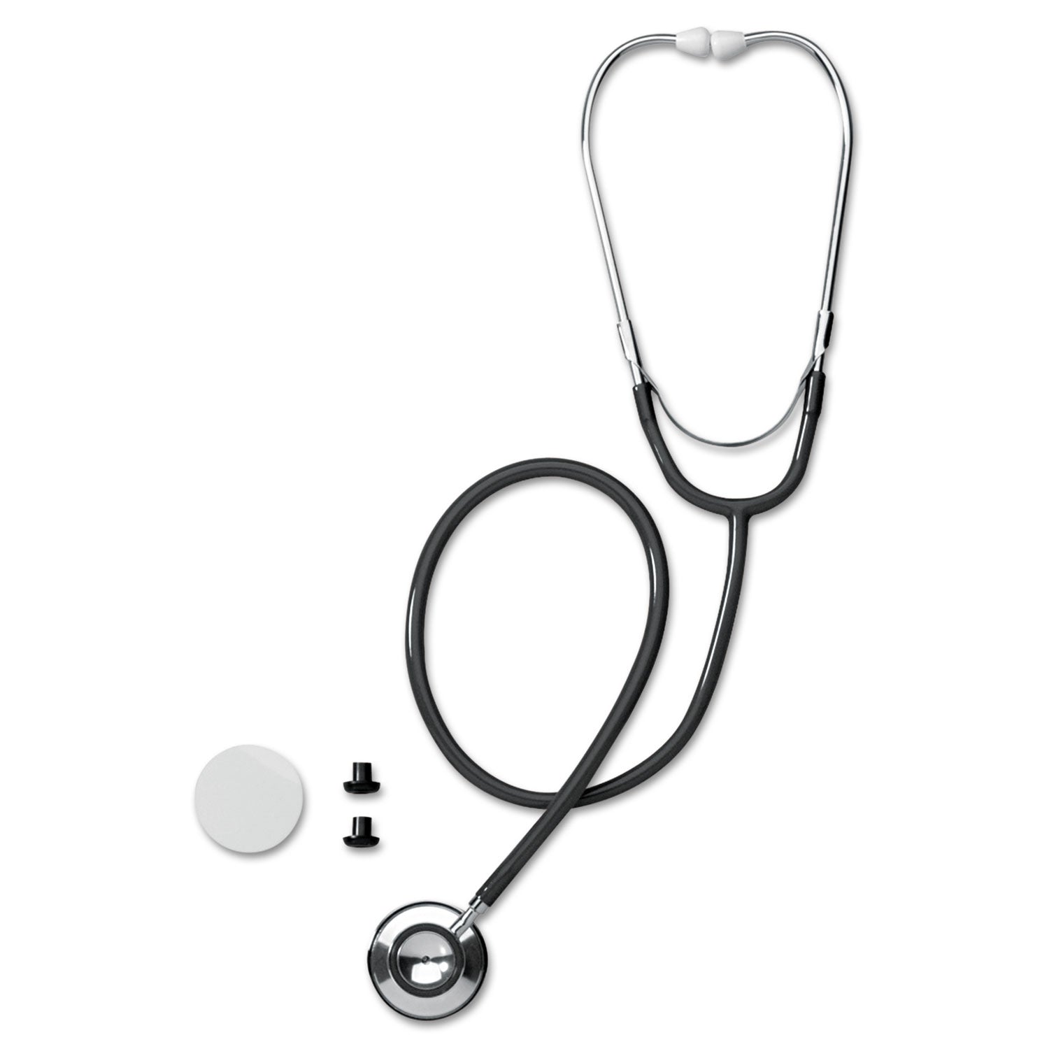 Medline Dual-Head Stethoscope, 22" Long, Black Tube