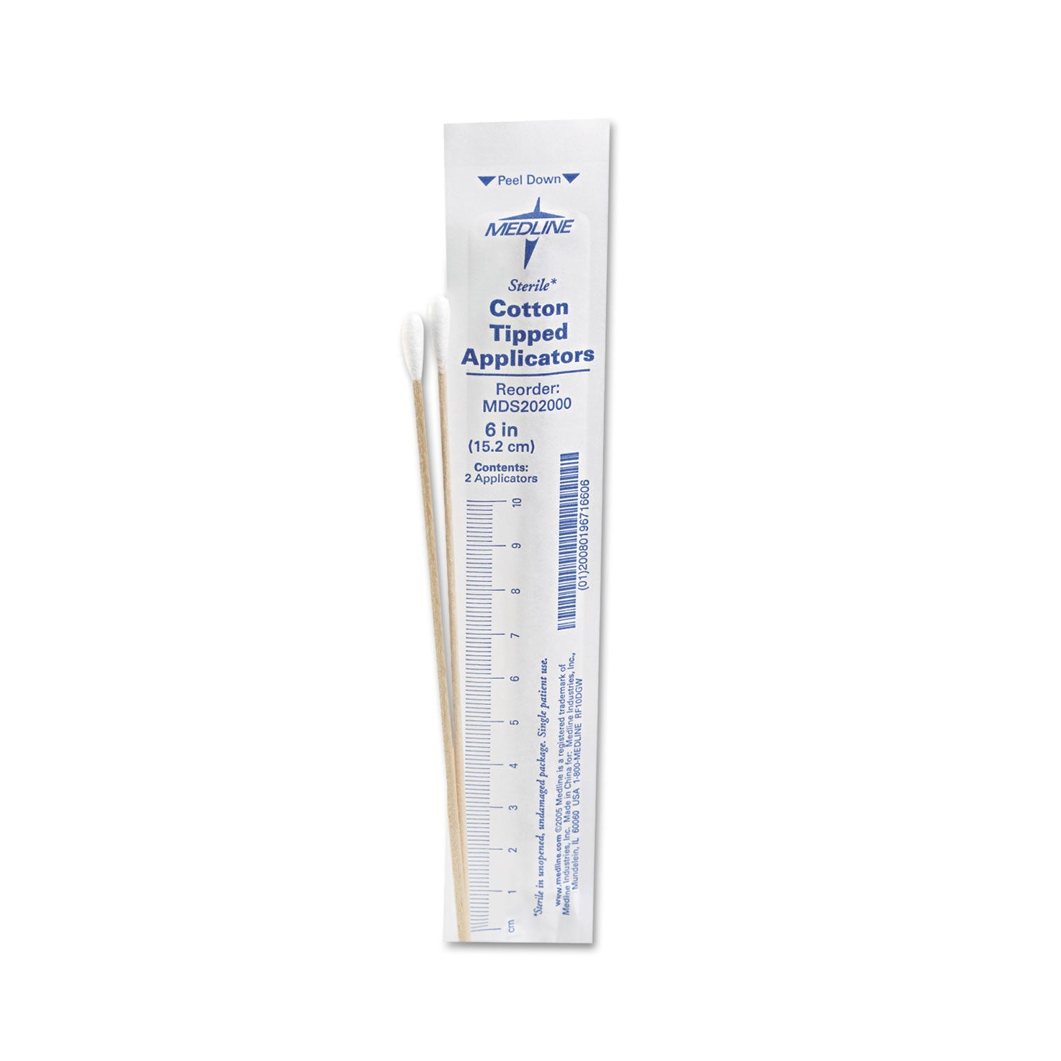 Medline Cotton-Tipped Applicators | 6" 100/Box