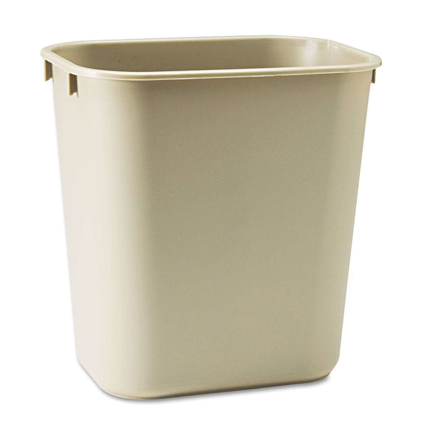 Deskside Plastic Wastebasket | 3.5 Gal, Beige