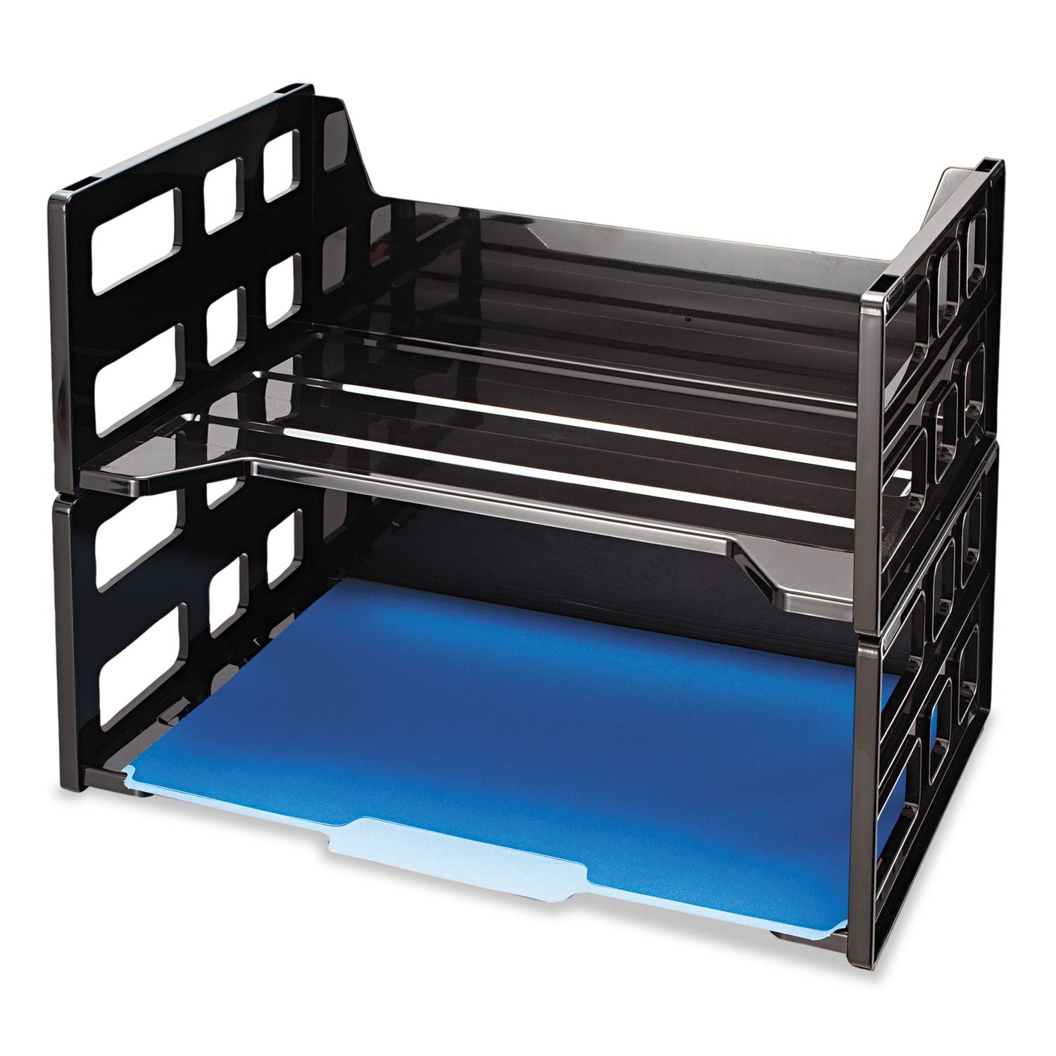 Officemate High Rise Desk Tray | 2/Pack Black