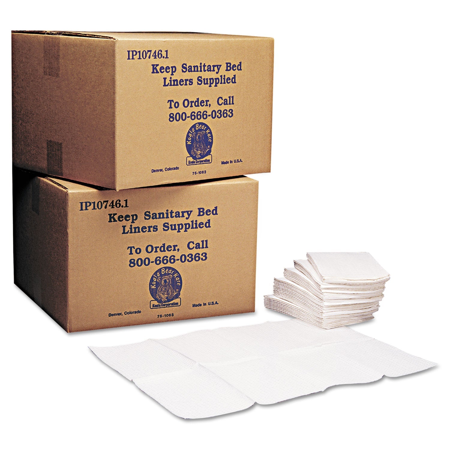 Koala Kare® Baby Changing Station Sanitary Bed Liners, 13 X 19, White, 500/carton