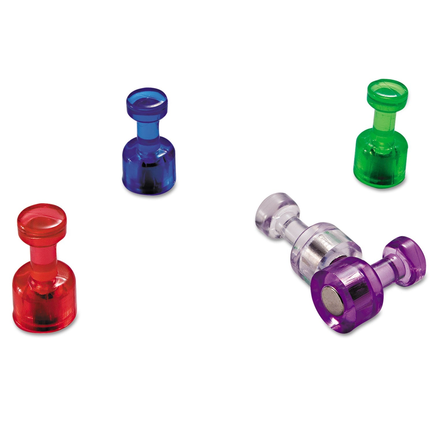 Officemate Push Pin Magnets | Assorted 10/Pack