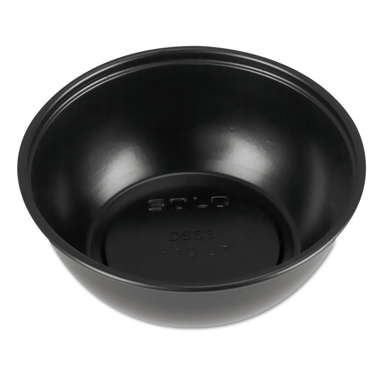 SOLO® Polystyrene Portion Cups, 2.5 oz, Plastic, Black, 250/Bag, 10 Bags/Carton