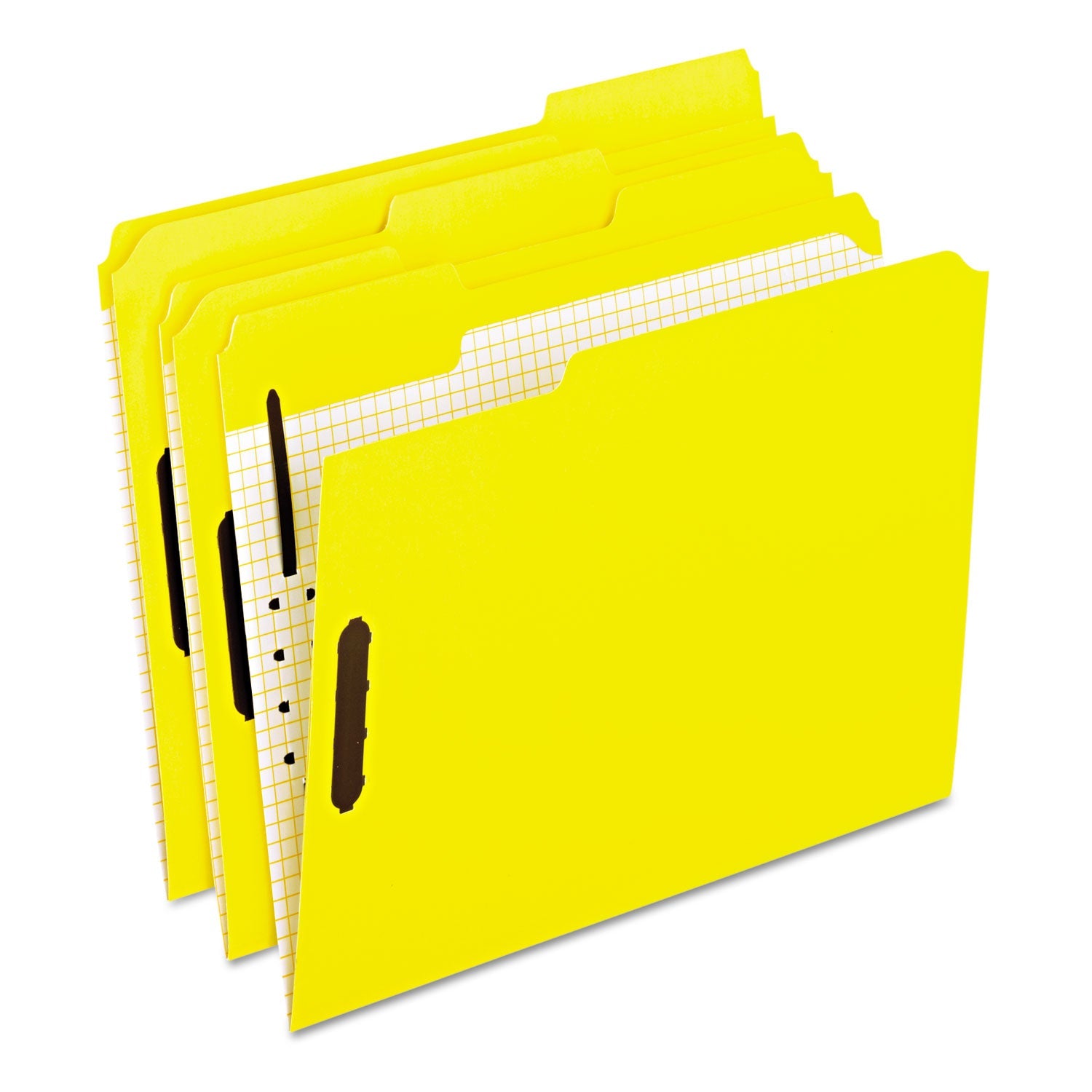 Pendaflex® Colored Classification Folders with Embossed Fasteners, 2 Fasteners, Letter Size, Yellow Exterior, 50/Box