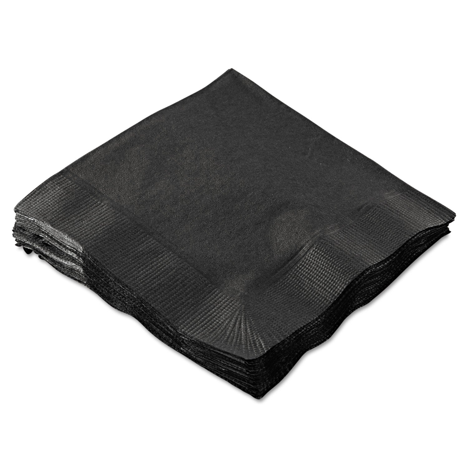 Hoffmaster® Beverage Napkins, 2-Ply, 9 1/2 X 9 1/2, Black, 1000/carton