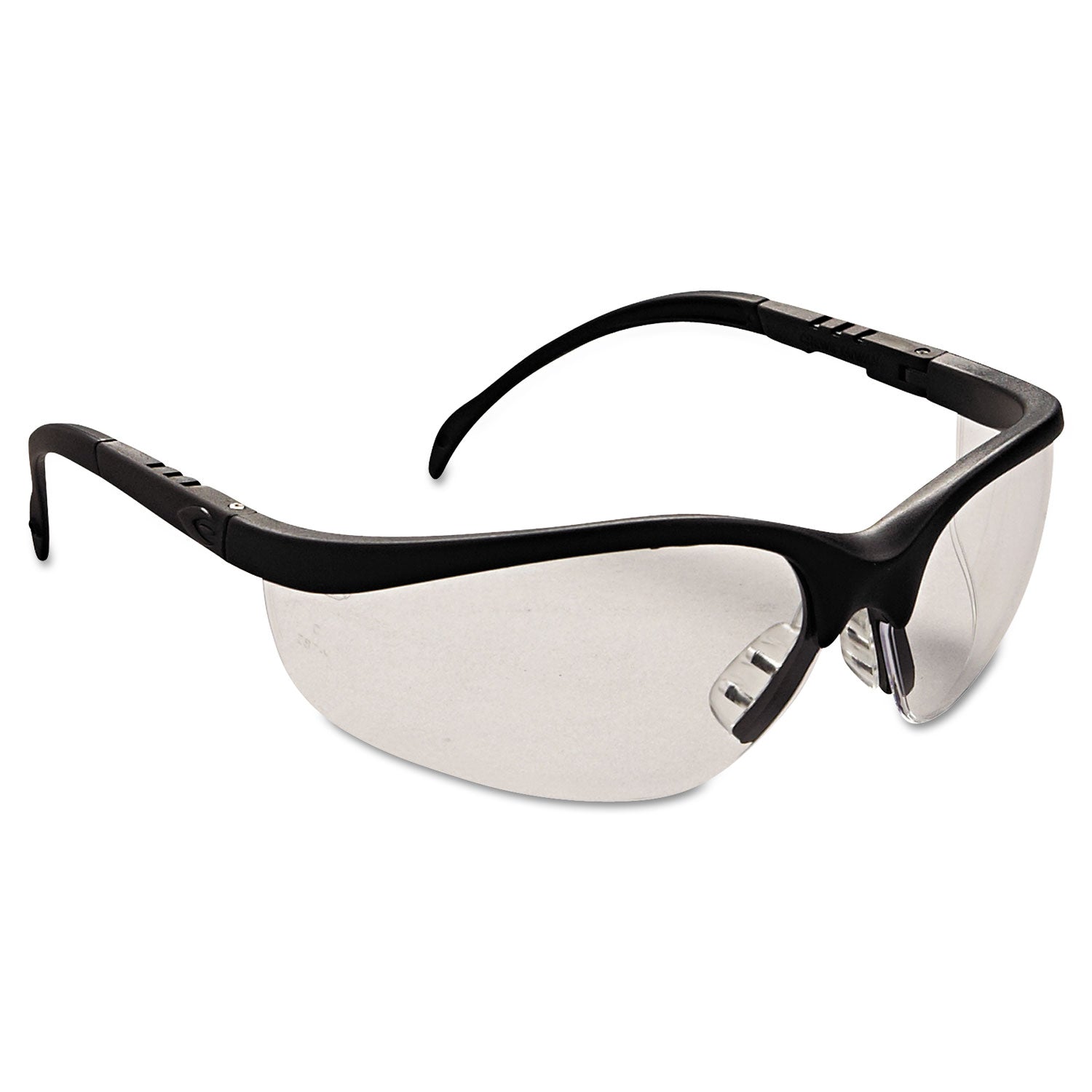 MCR™ Safety Klondike Safety Glasses, Matte Black Frame, Clear Lens