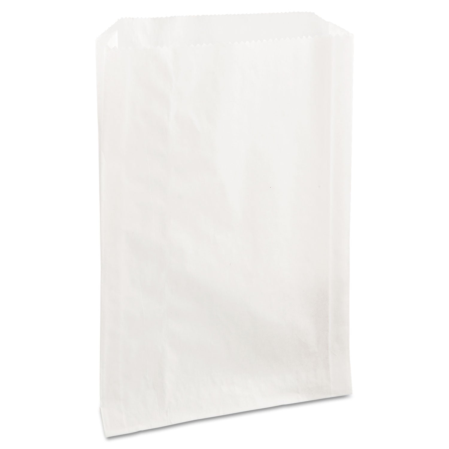 Bagcraft Grease-Resistant Single-Serve Bags, 6.5" x 1" x 8", White, 2,000/Carton