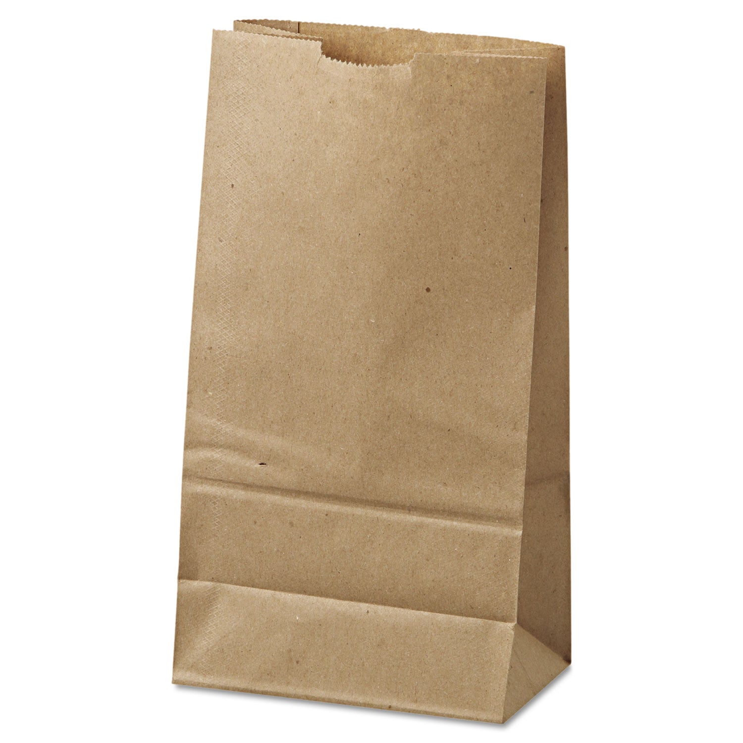 Ross & Wallace Paper Products Grocery Paper Bags, #6 Size, 5.88" x 3.63" x 11", Natural, 500/Bundle
