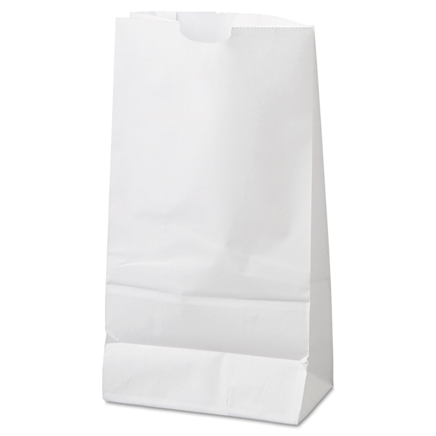 Ross & Wallace Paper Products Grocery Paper Bags, #6 Size, 5.88" x 3.63" x 11", White, 500/Bundle
