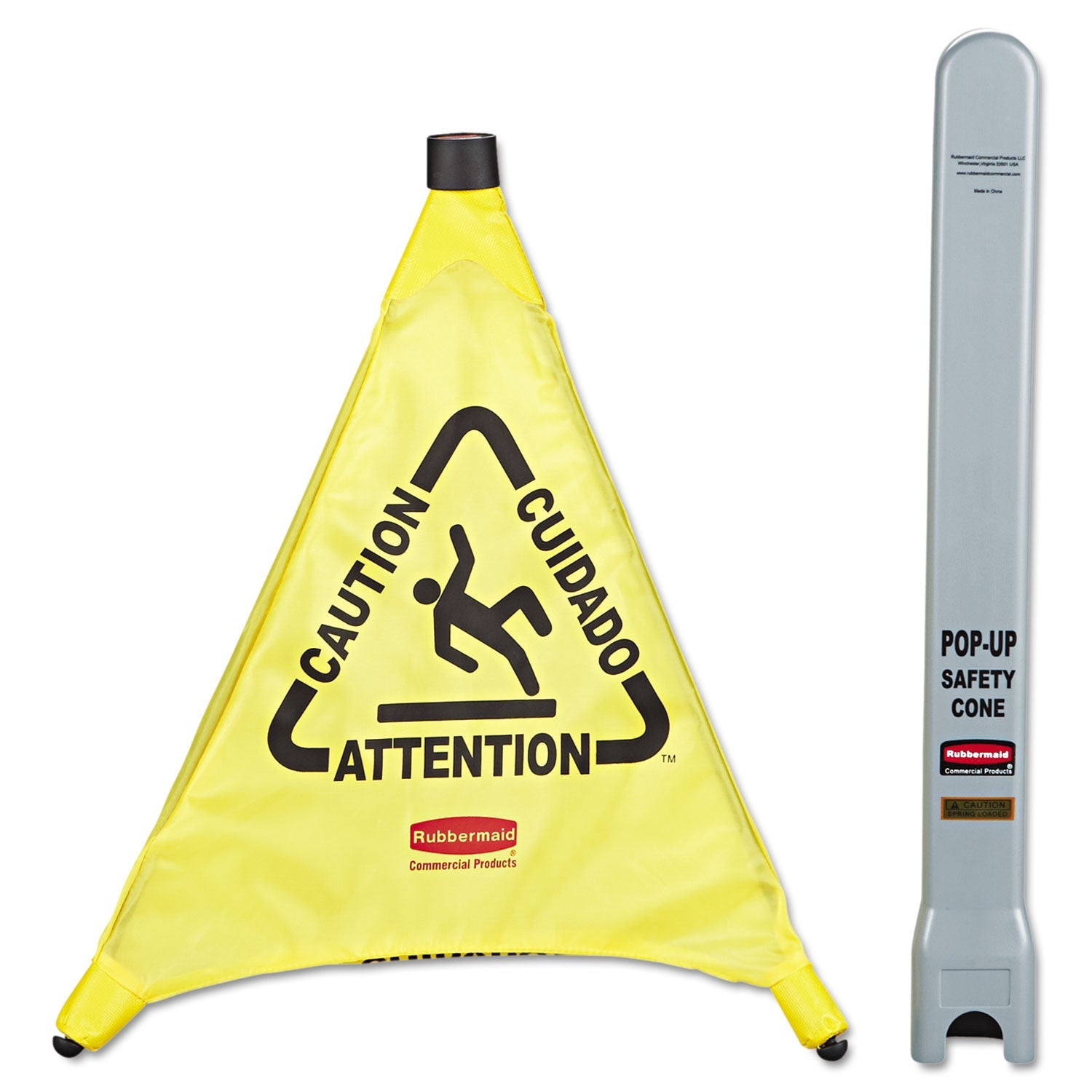 Multilingual Pop-Up Safety Cone | 3-Sided
