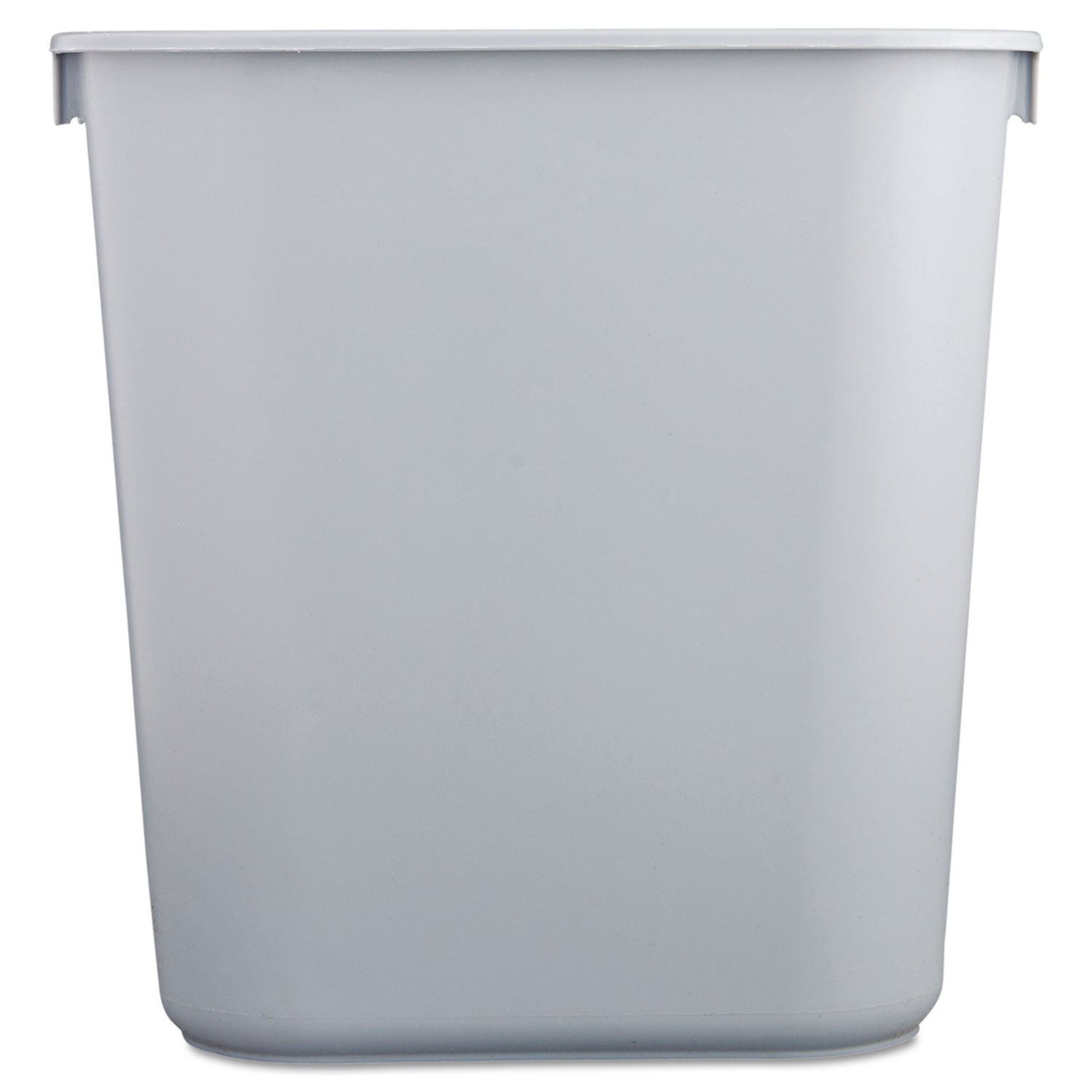 Rubbermaid® Commercial Deskside Plastic Wastebasket, 3.5 gal, Plastic, Gray