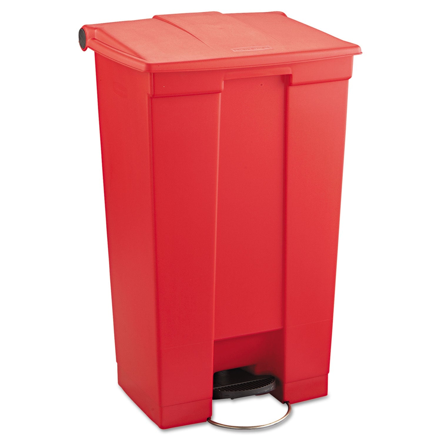 Step-On Waste Container | 23 Gal, Plastic, Red