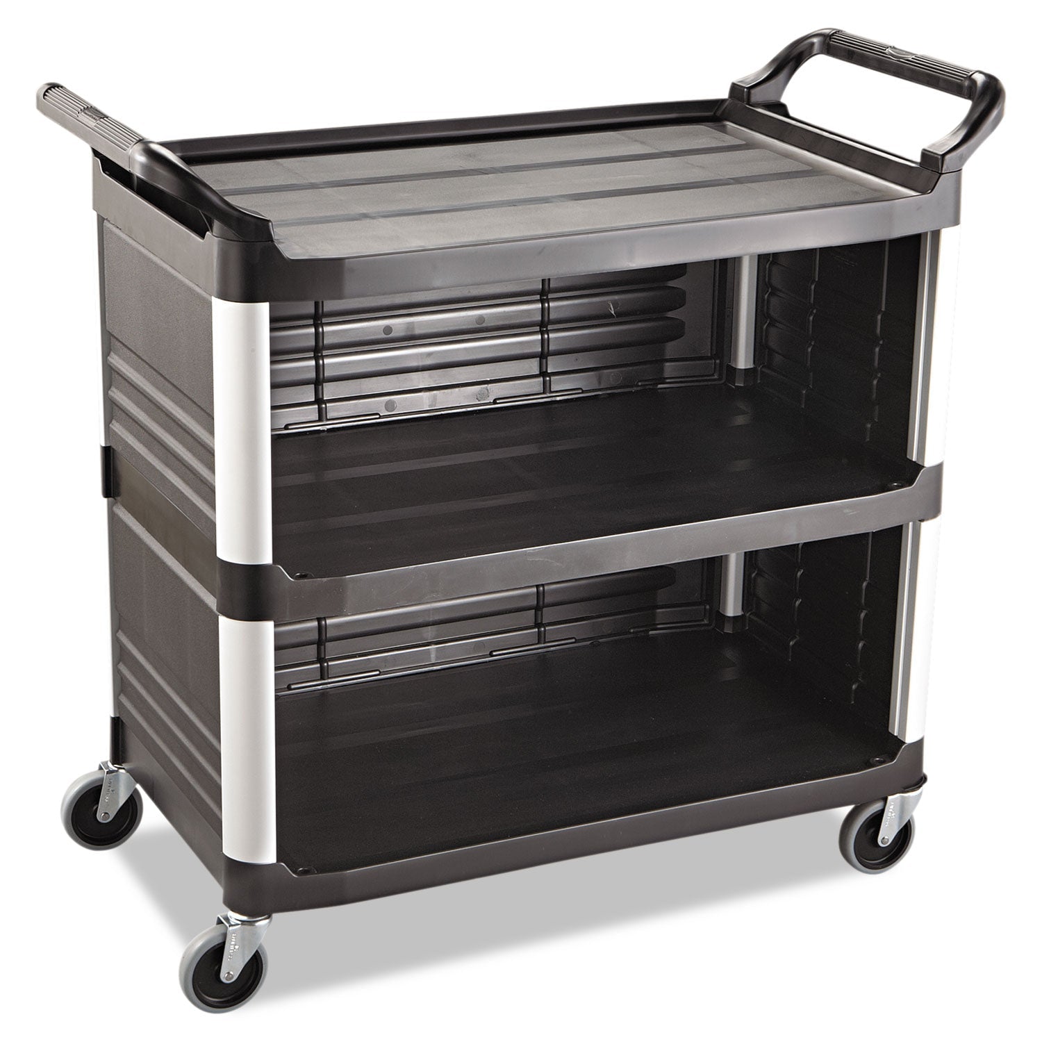 Xtra Utility Cart | Enclosed Sides & Back, Black