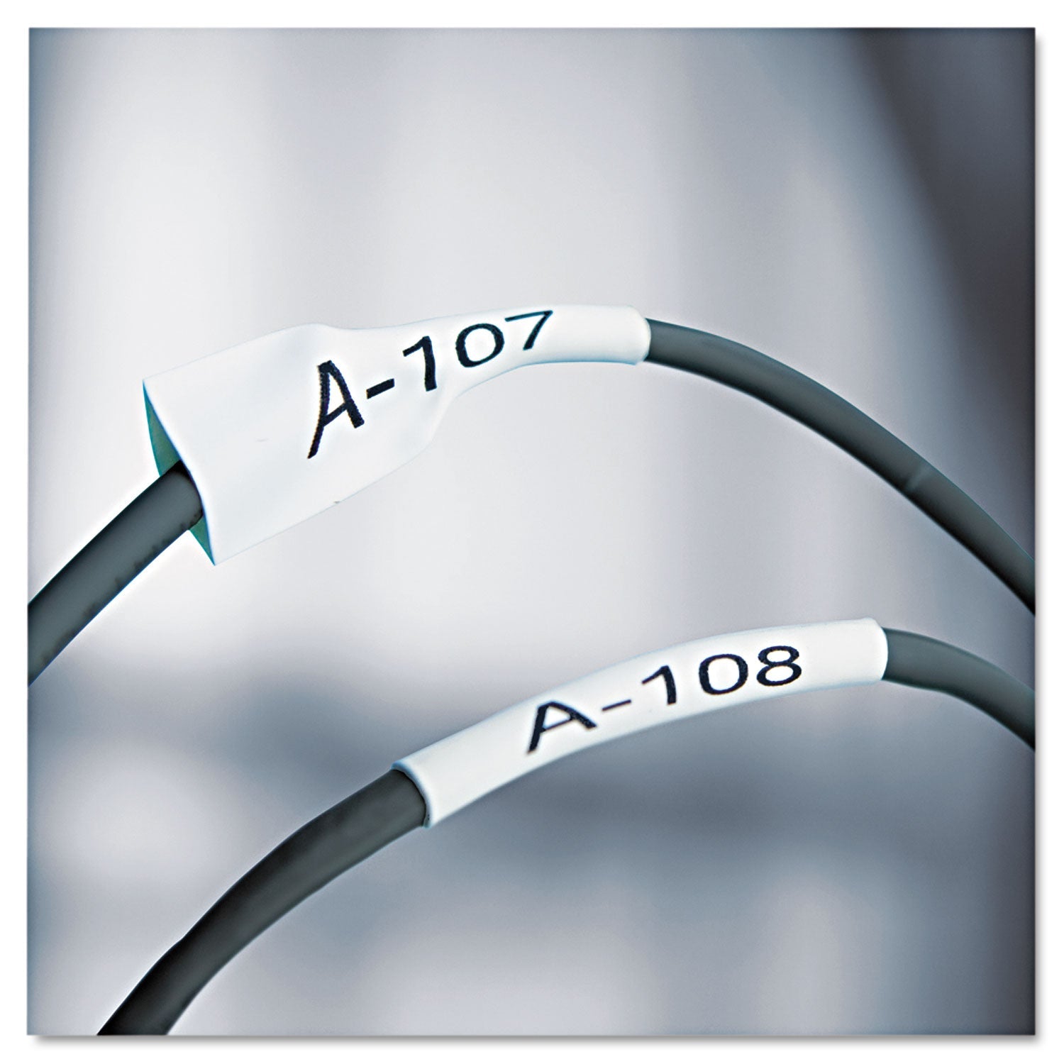 DYMO® Rhino Heat Shrink Tubes Industrial Label Tape, 0.25" X 5 Ft, White/black Print