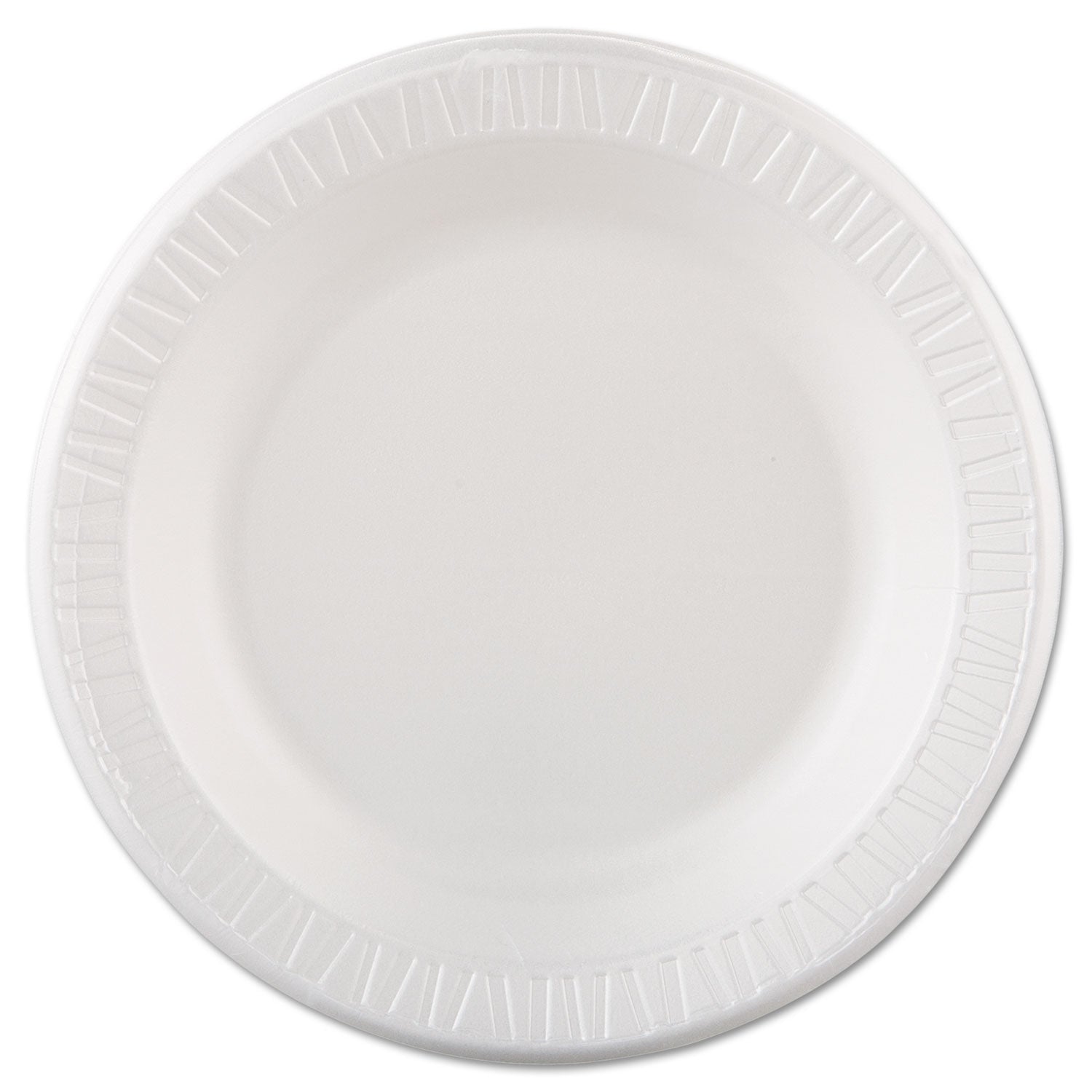 Dart® Quiet Classic Laminated Foam Dinnerware, Plate, 10.25" Dia, White, 125/pack, 4 Packs/carton