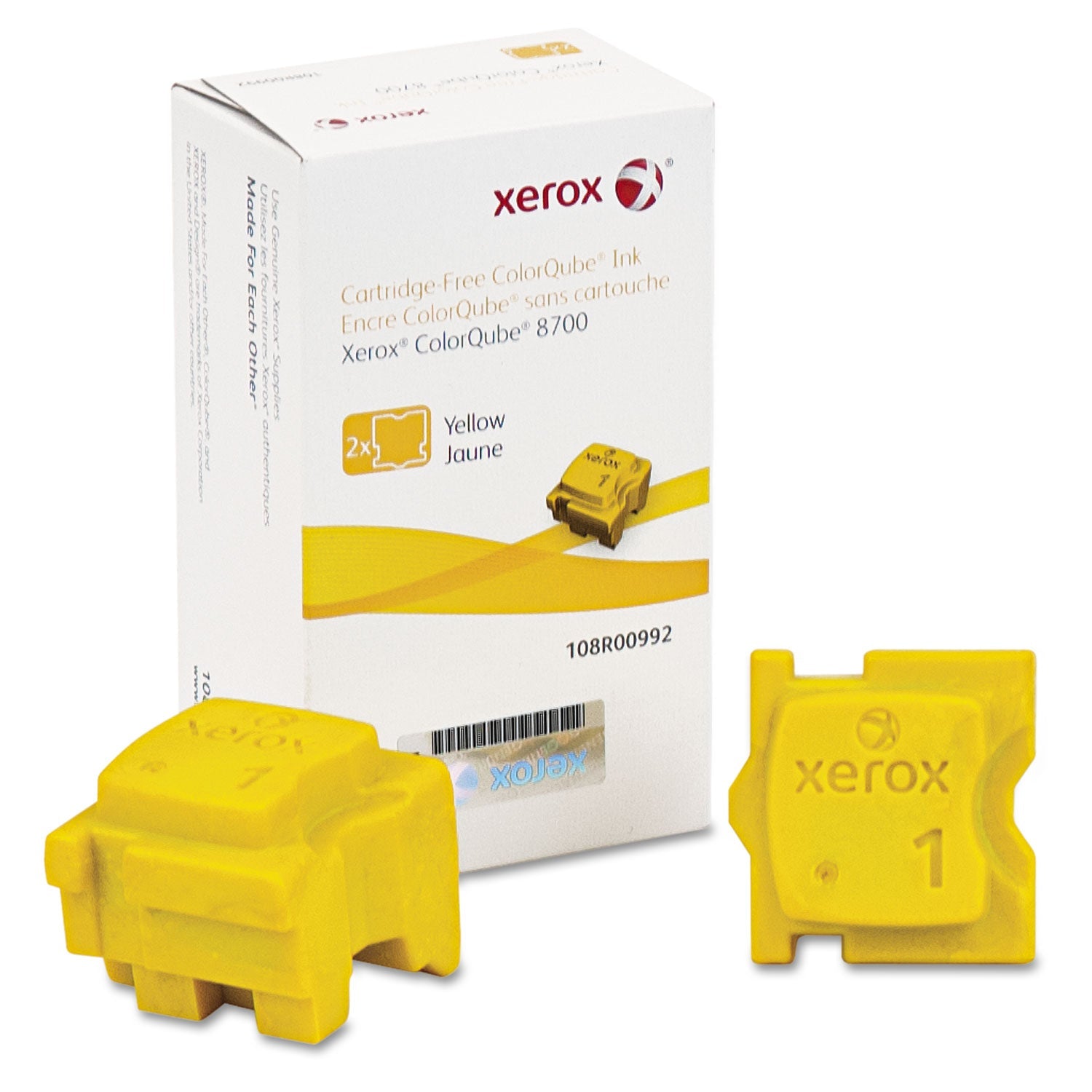 Xerox® 108r00992 Solid Ink Stick, 4,200 Page-Yield, Yellow, 2/box