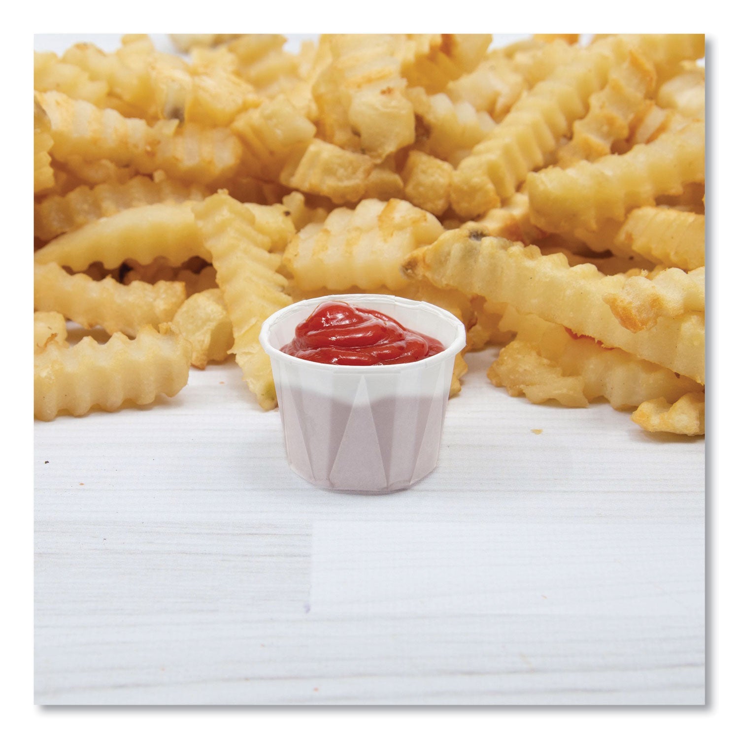 SOLO® Paper Portion Cups, 0.75 oz, White, 250/Bag, 20 Bags/Carton