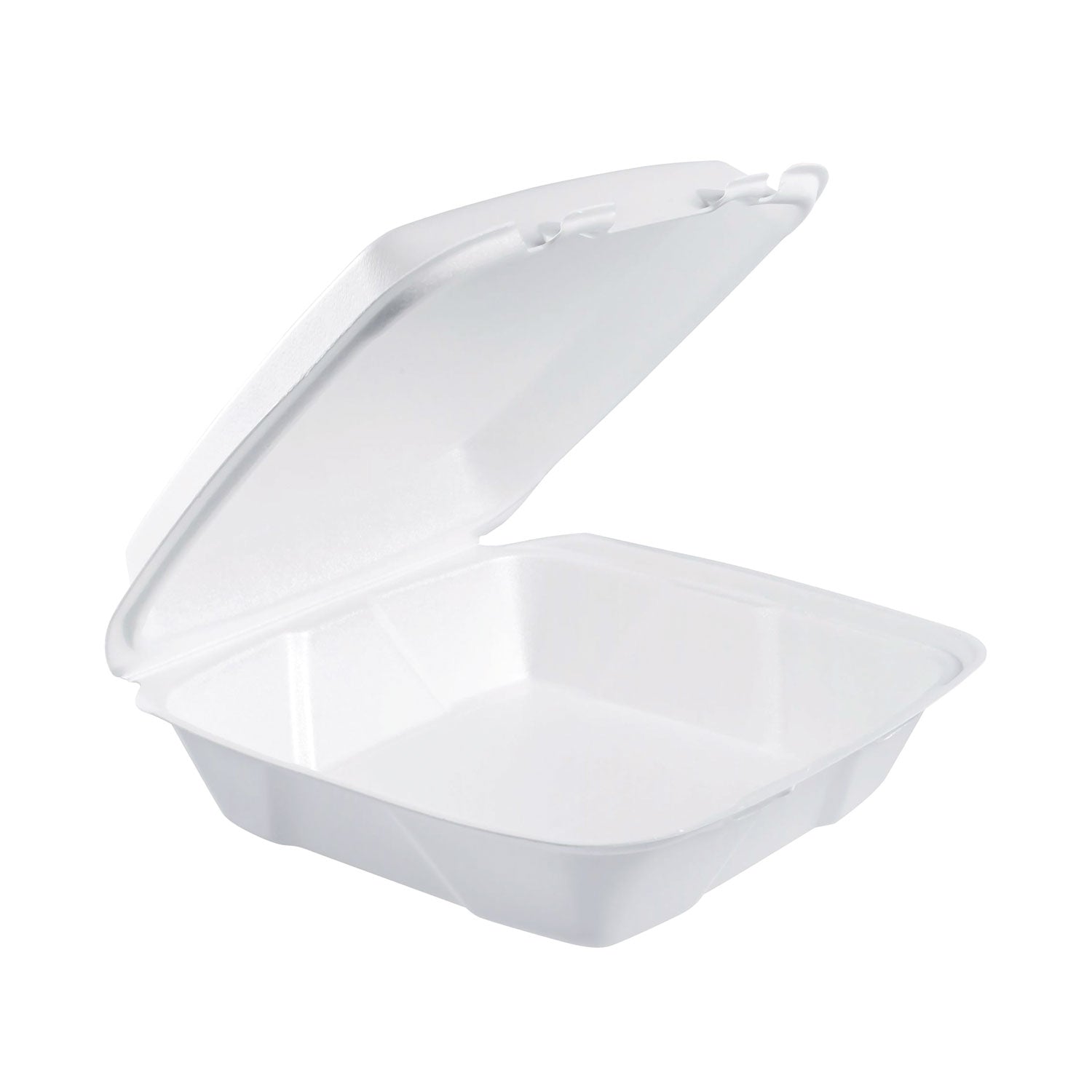 Dart® Foam Hinged Lid Containers, 9.01 X 9.4 X 3.1, White, 200/carton