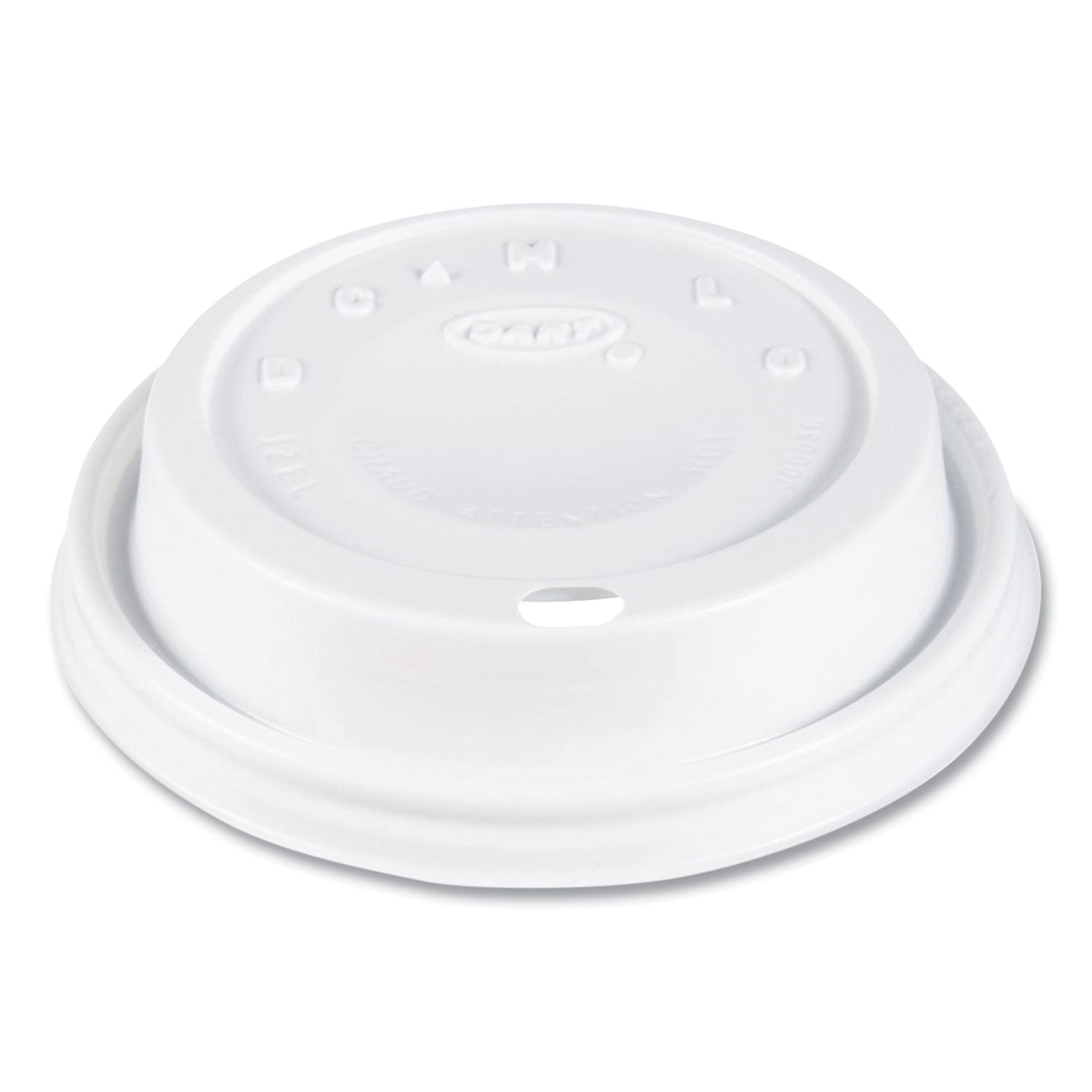 SOLO® Cappuccino Dome Sipper Lids, Fits 12 oz Hot Cups, Plastic, White, 1,000/Carton