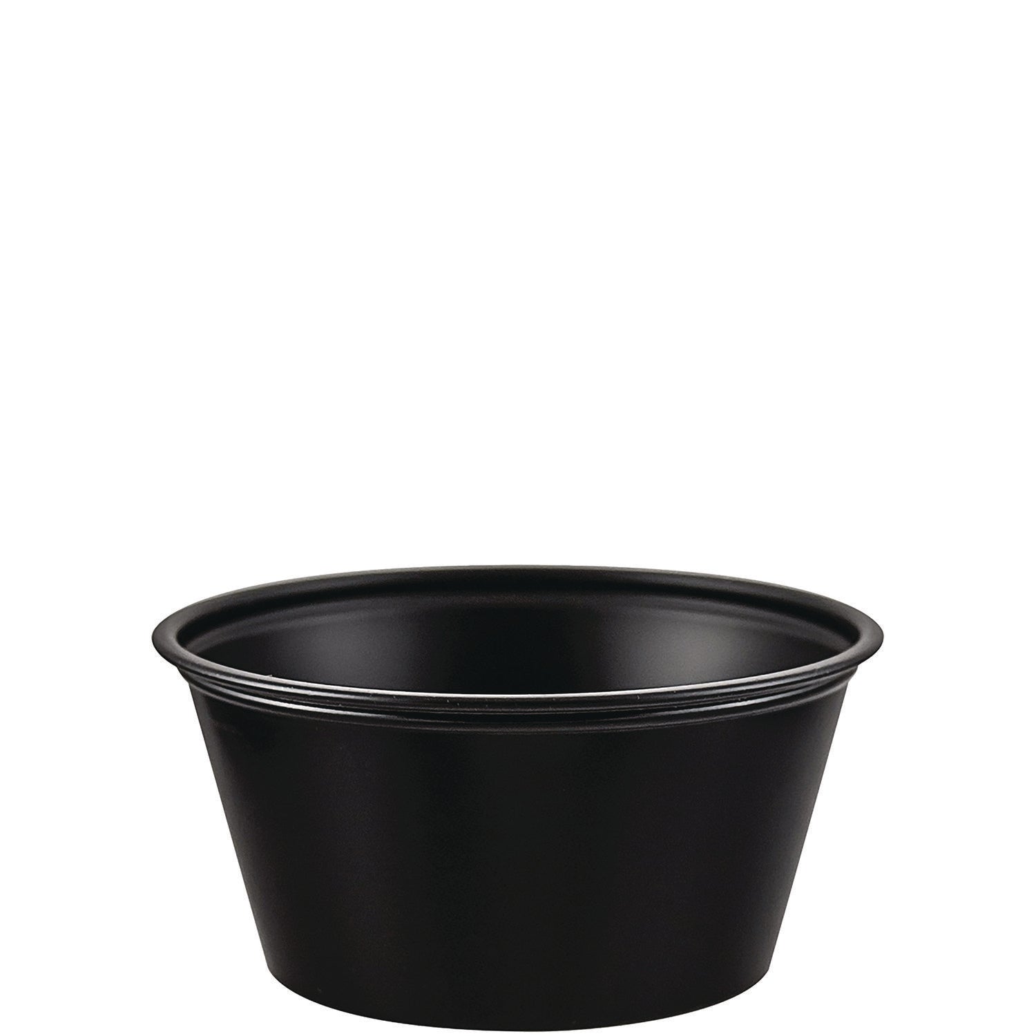 3.25 oz Black Polystyrene Portion Cups