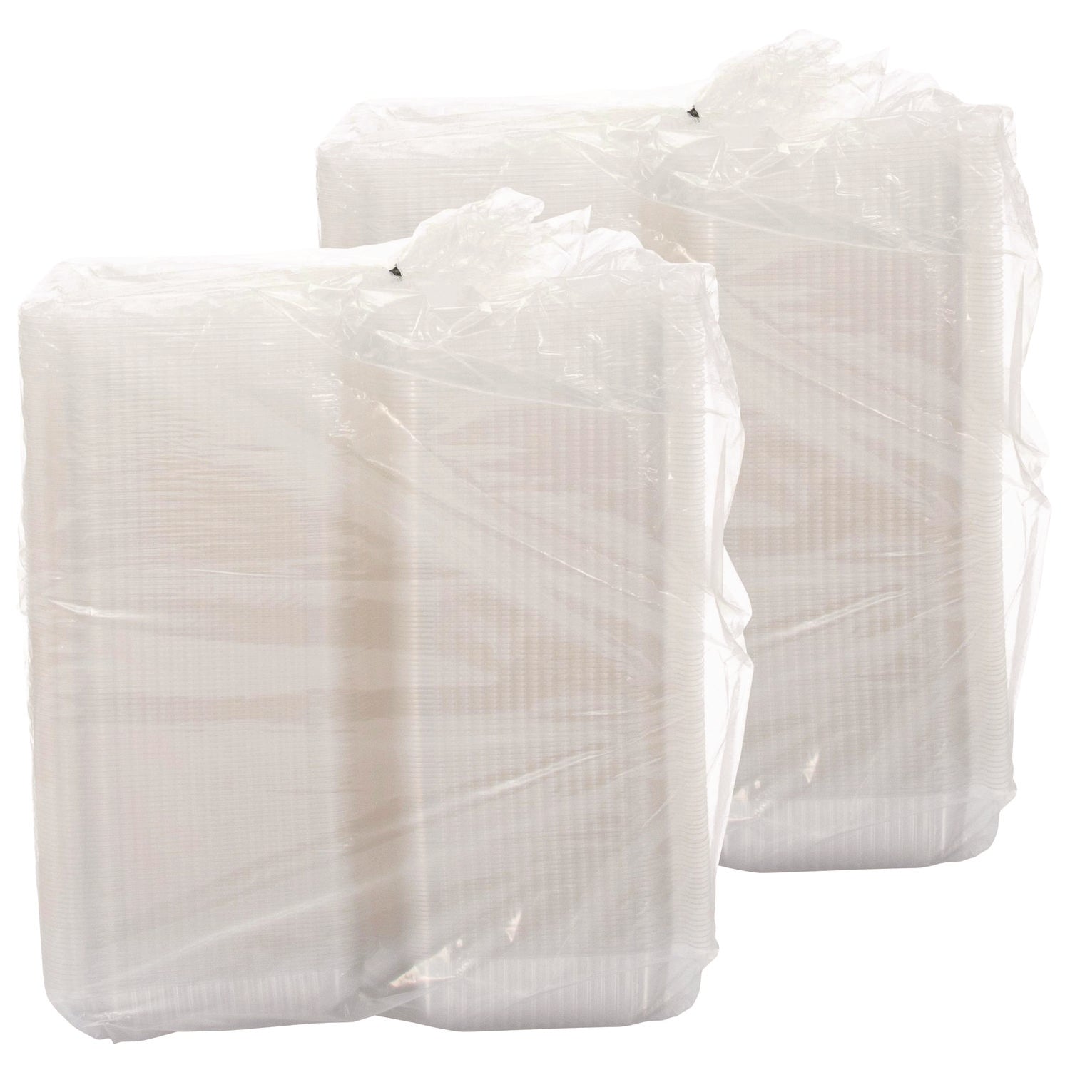 Dart® StayLock Clear Hinged Lid Containers, Oblong, 6.81 x 9.4 x 3.1, Plastic, 125/Bag, 2/Carton - Bloom Skins