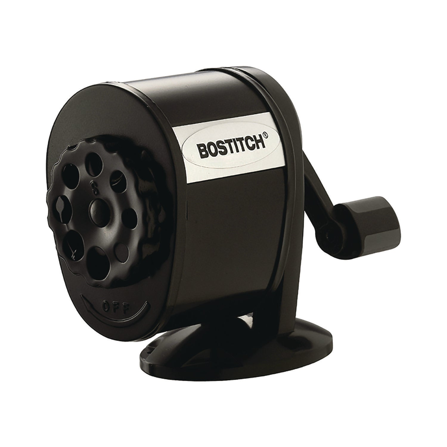 Bostitch® Metal Manual Pencil Sharpener, Manually-Powered, 5.44" x 2.69" x 4.33", Black