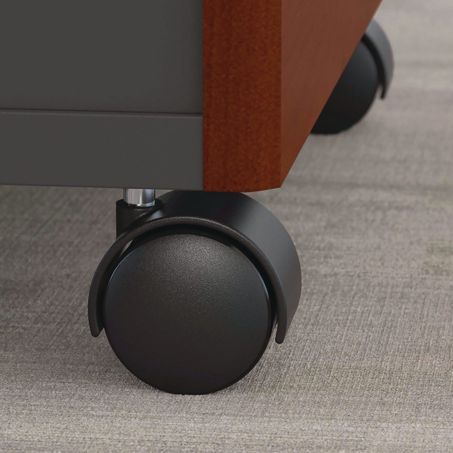 Bush® Series C Mobile Pedestal File, Left/right, 3-Drawers: Box/box/file, Legal/letter/a4/a5, Cherry/gray, 15.75" X 20.25" X 27.88"