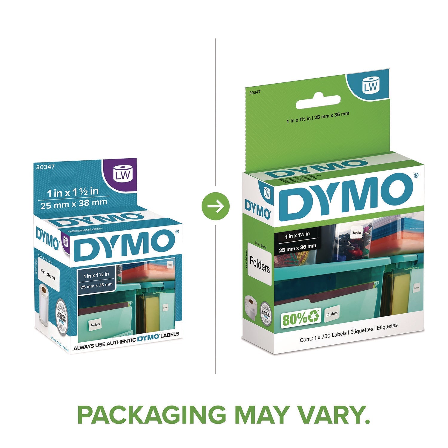 DYMO® LW Multipurpose Labels, 1" x 1.5", White, 750 Labels/Roll - Bloom Skins