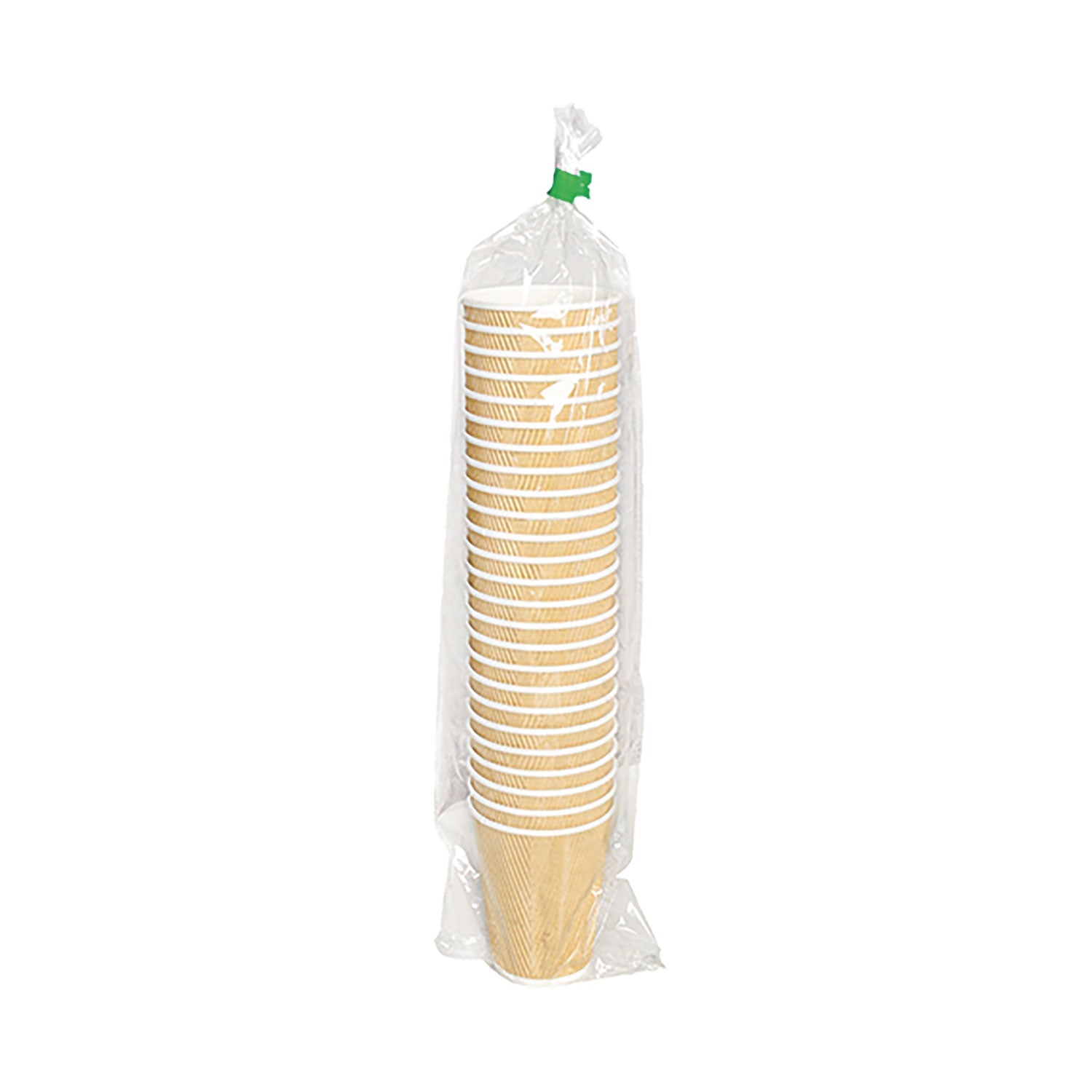 Karat® Ripple Hot Cups, 8 oz, Paper, Kraft/White, 500/Carton - Bloom Skins