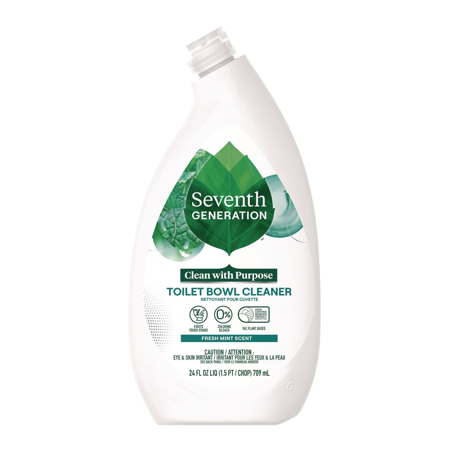 Seventh Generation® Toilet Bowl Cleaner, Fresh Mint Scent, 24 oz Bottle, 4/Carton