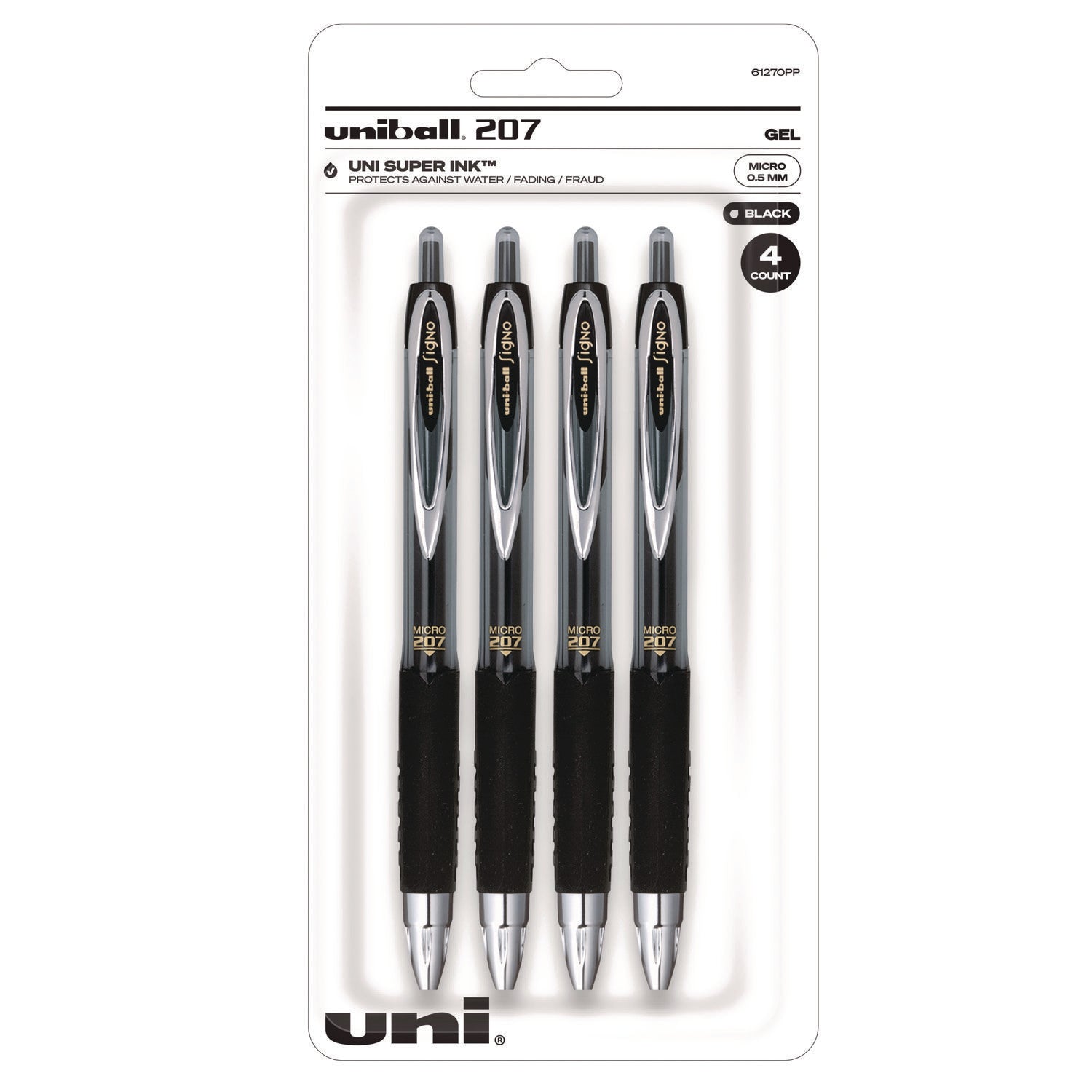 Signo 207 Gel Pen | Black 4-Pack Fine Point