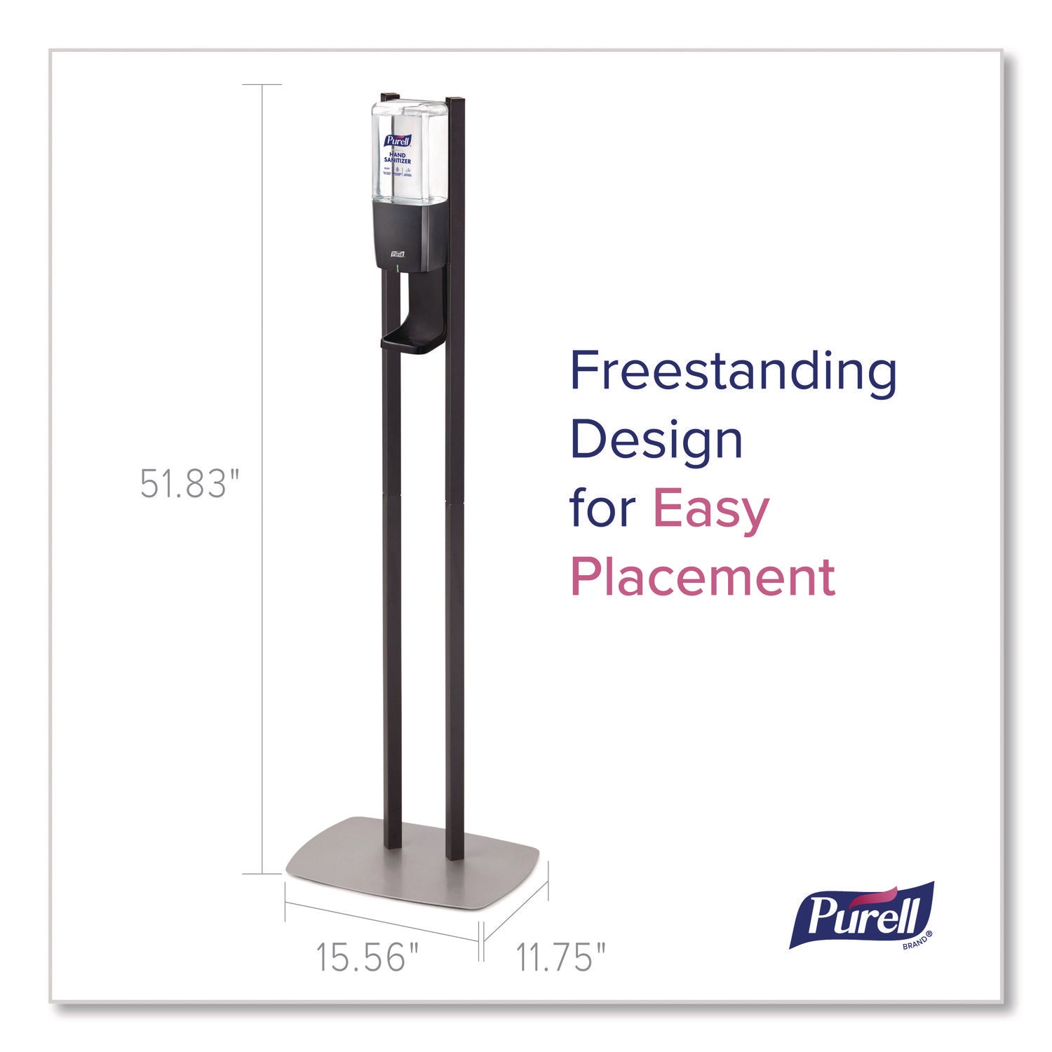 PURELL® ES10 Dispenser Floor Stand with Automatic Hand Sanitizer Dispenser, 15.56 x 11.75 x 51.82, Graphite - Bloom Skins