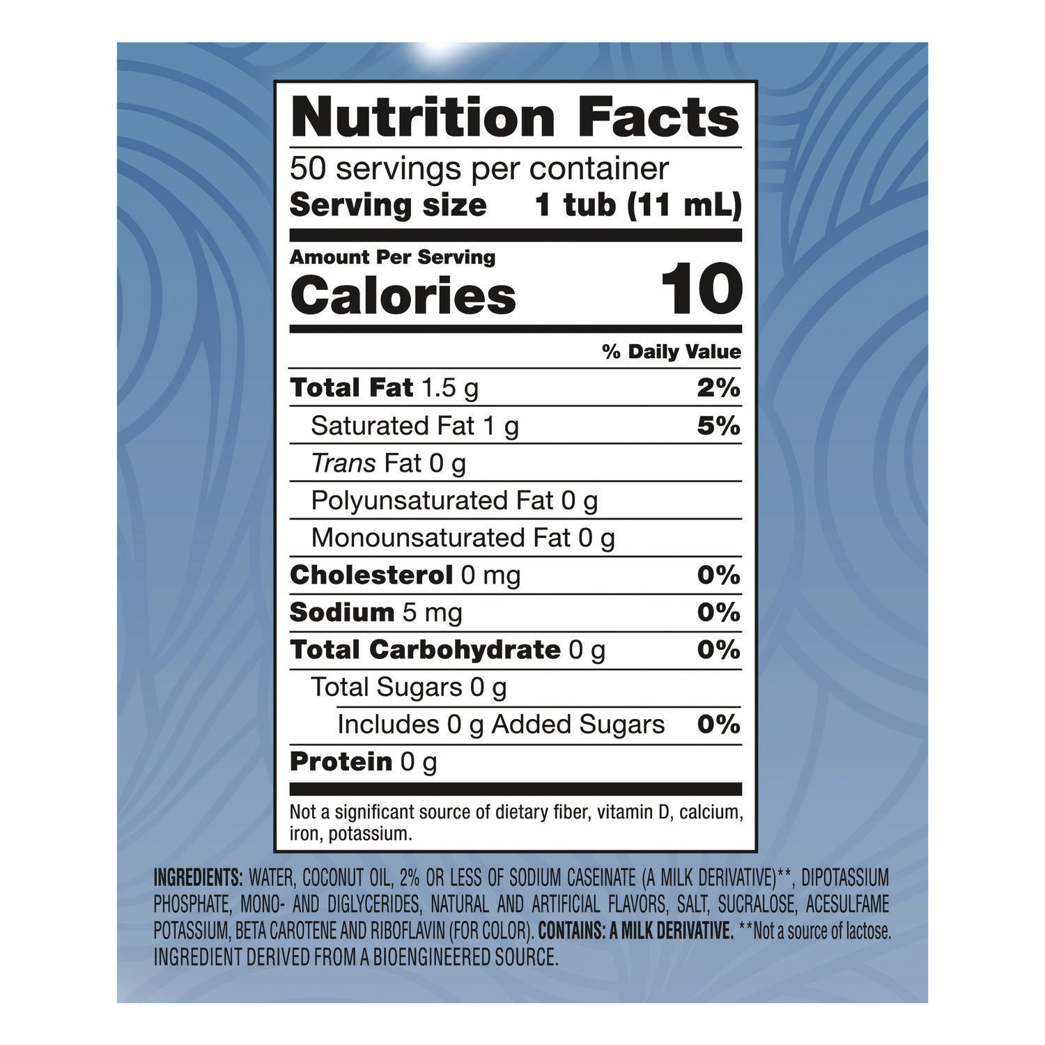 Coffee mate® Liquid Coffee Creamer, Zero Sugar French Vanilla, 0.38 oz Mini Cups, 50/Box, 4 Boxes/Carton