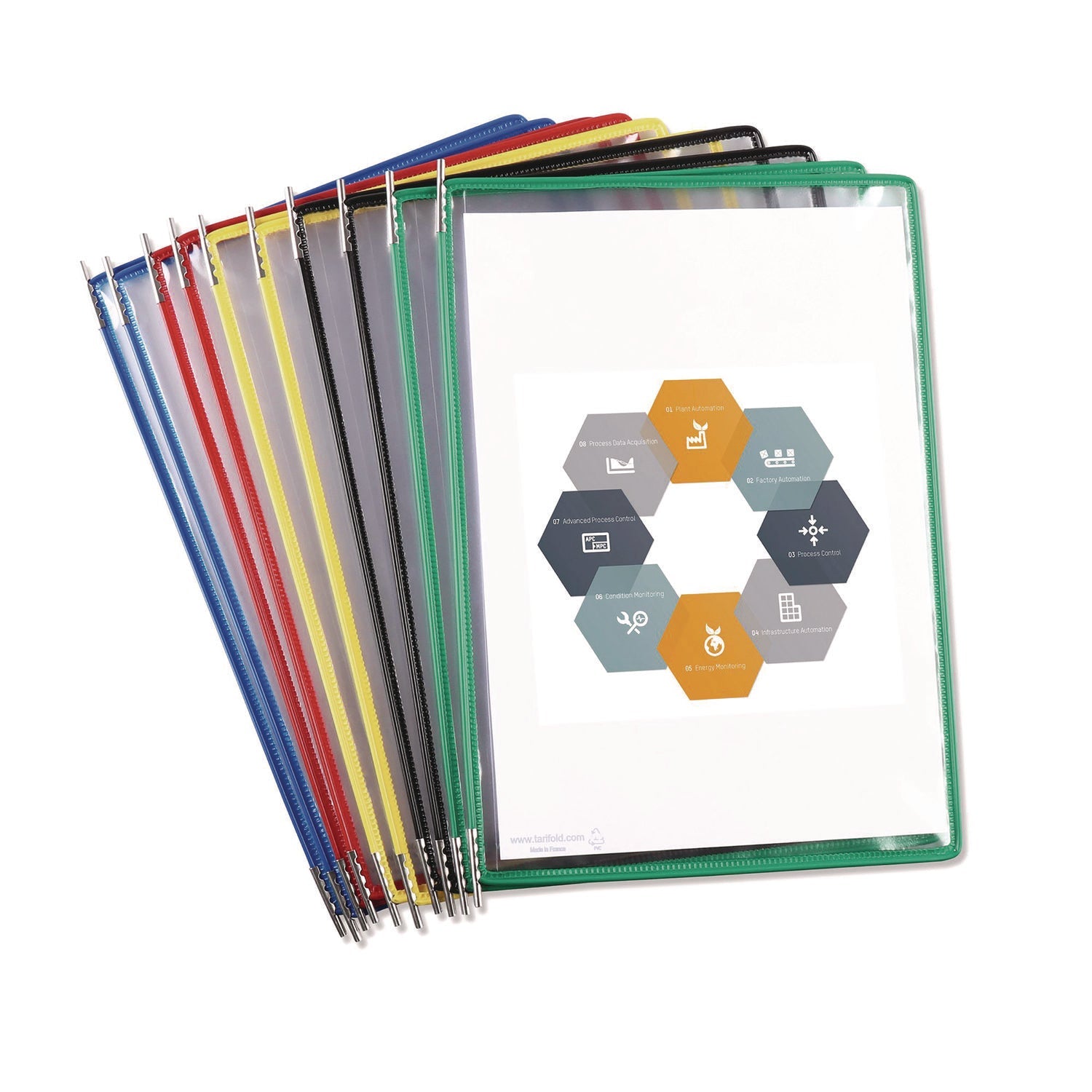 djois® by Tarifold Desktop Reference Starter Set, 10 Pockets, 5 Tabs - Bloom Skins