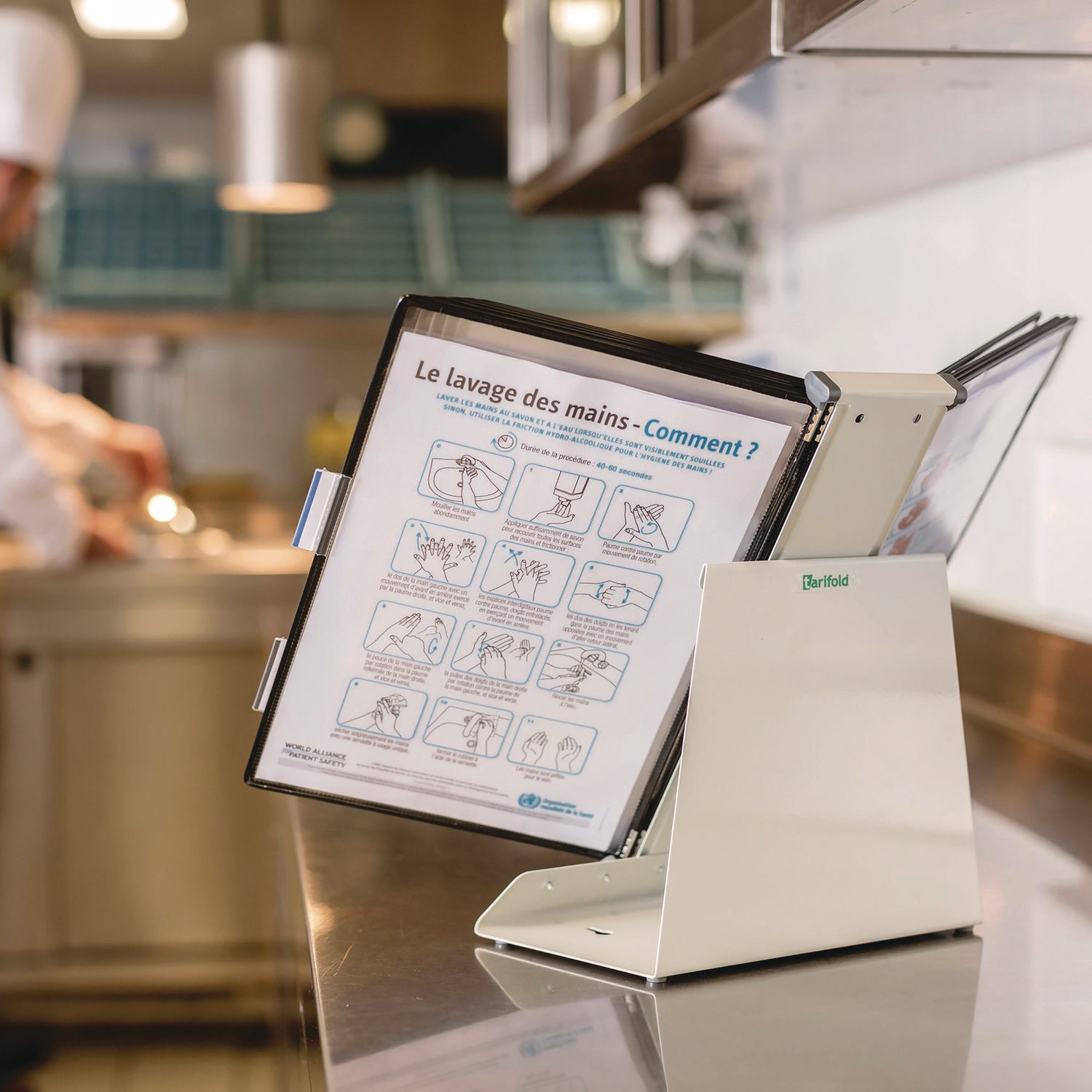 djois® by Tarifold Desktop Reference Starter Set, 10 Antimicrobial Wire-Reinforced Pockets - Bloom Skins