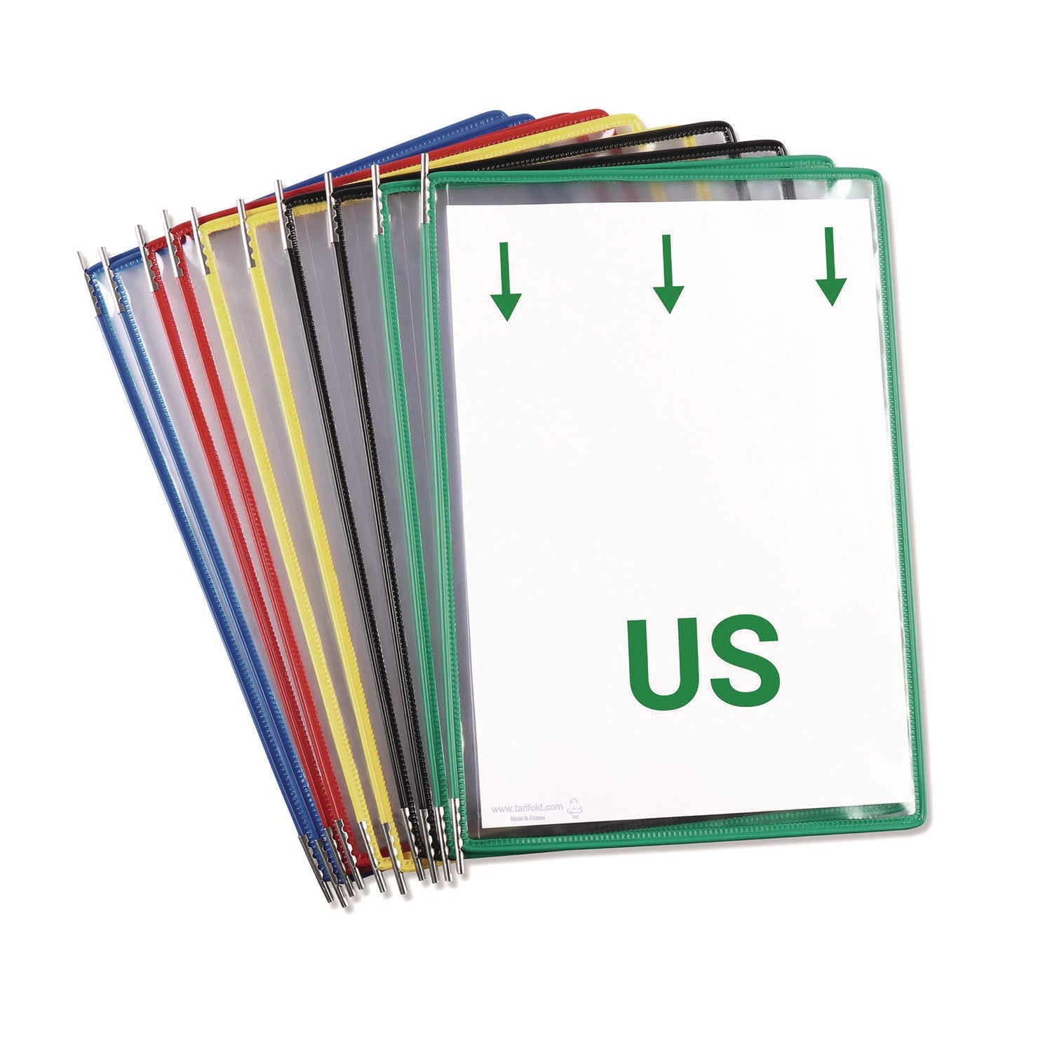 djois® by Tarifold Wall Unit Reference Starter Set, 10 Panels with Assorted Color Borders, White Base - Bloom Skins