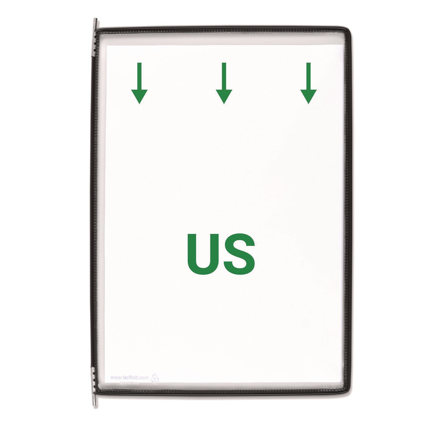 djois® by Tarifold Wall Unit Reference Starter Set with Antimicrobial Display Pockets, 10 Panels with Black Borders, White Base