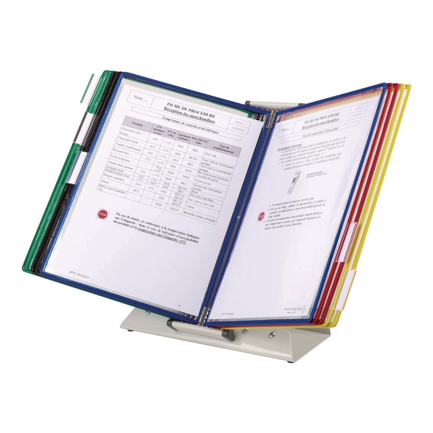 djois® by Tarifold Desktop Reference Starter Set, 10 Pockets, 5 Tabs - Bloom Skins