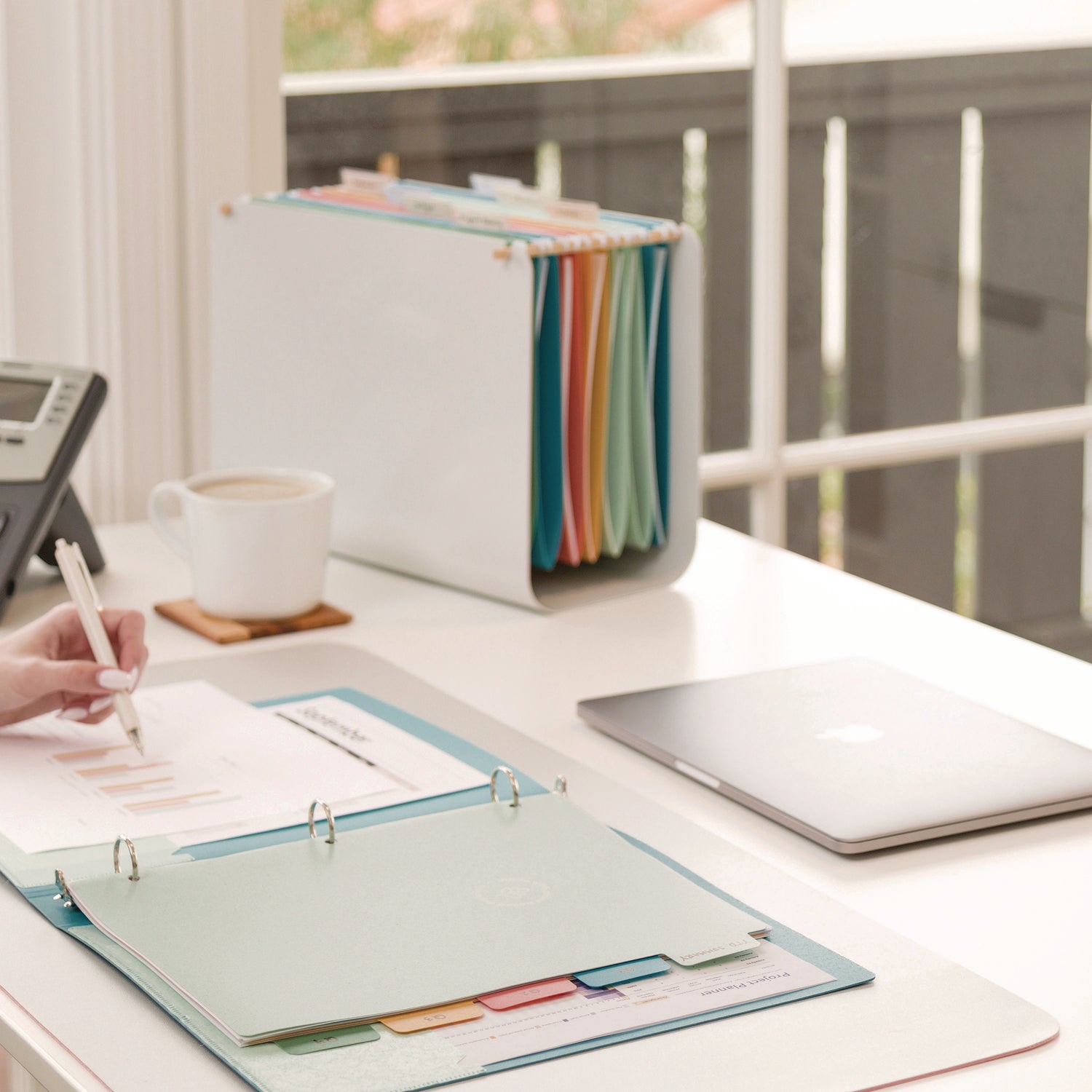 U Brands U-Eco Hanging File Folders, Letter Size, 1/5-Cut Tabs, Assorted, 12/Pack