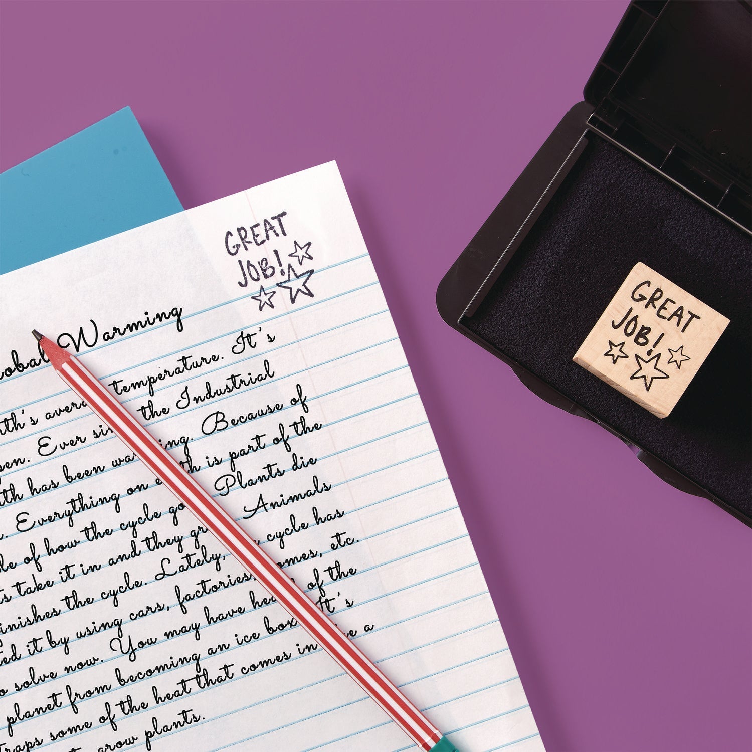 Carter's™ Pre-Inked Foam Stamp Pad, 4.25" x 2.75", Black