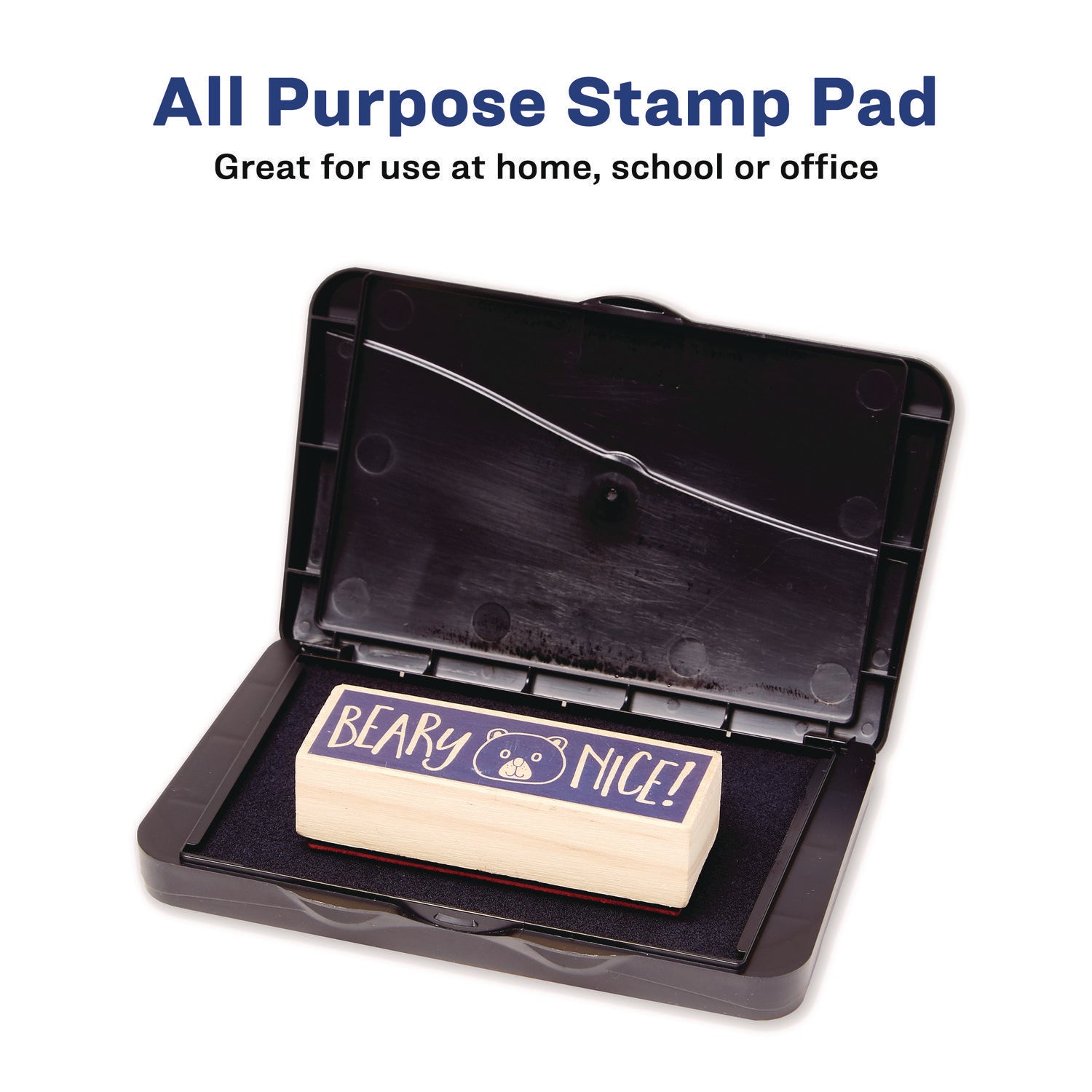 Carter's™ Pre-Inked Foam Stamp Pad, 4.25" x 2.75", Black