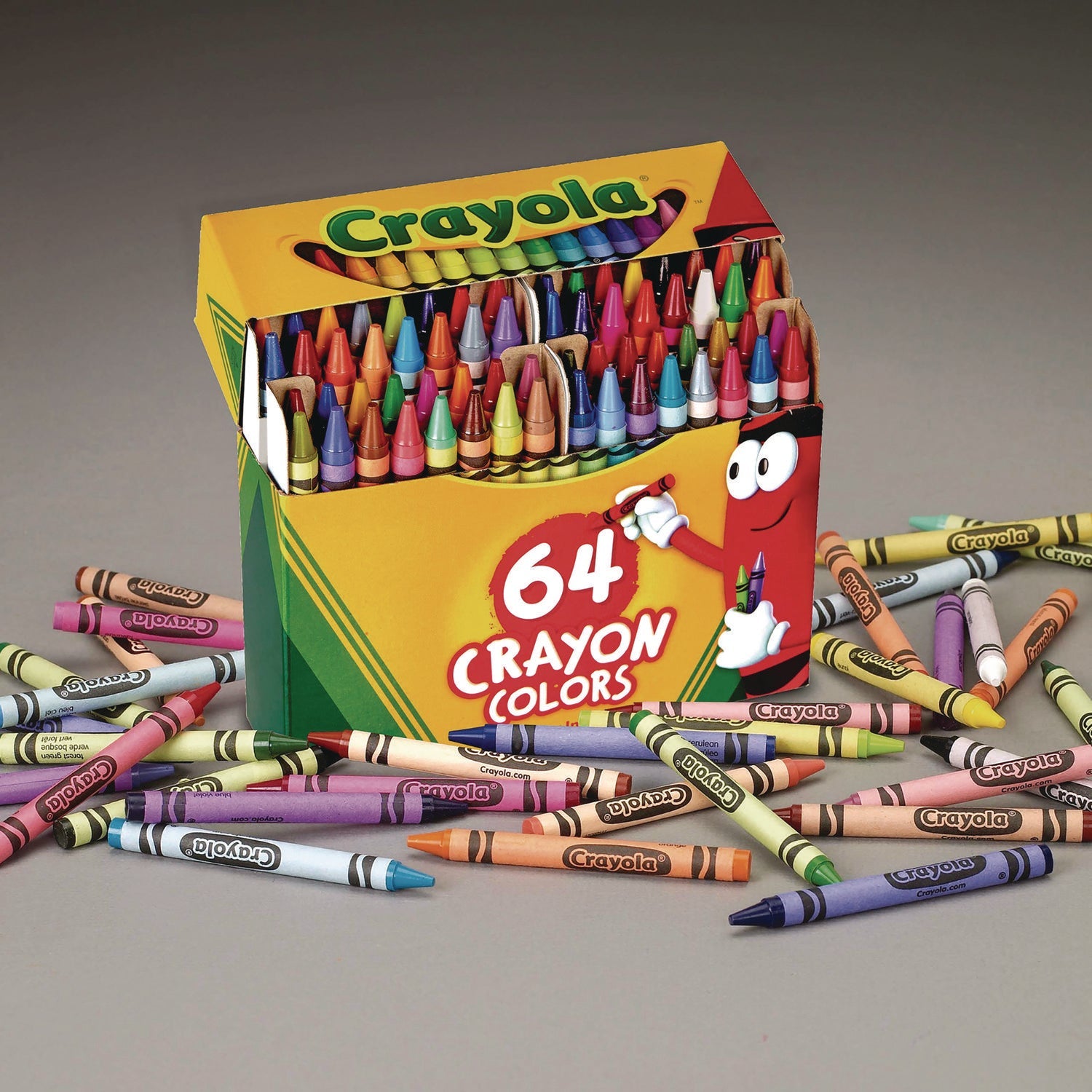 Crayola® Classic Color Crayons In Flip-Top Pack With Sharpener, 64 Colors/pack