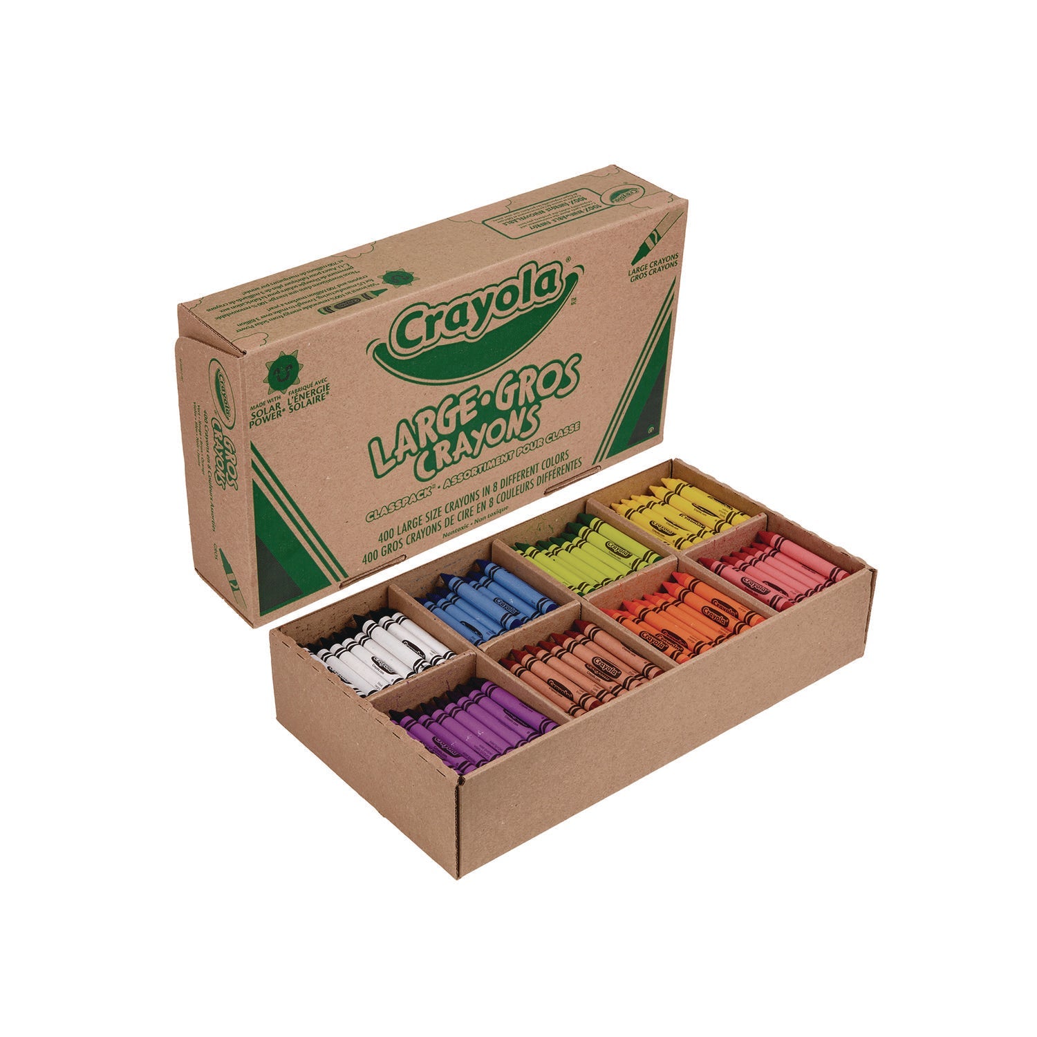 Crayola® Classpack Large Size Crayons, 50 Each Of 8 Colors, 400/box