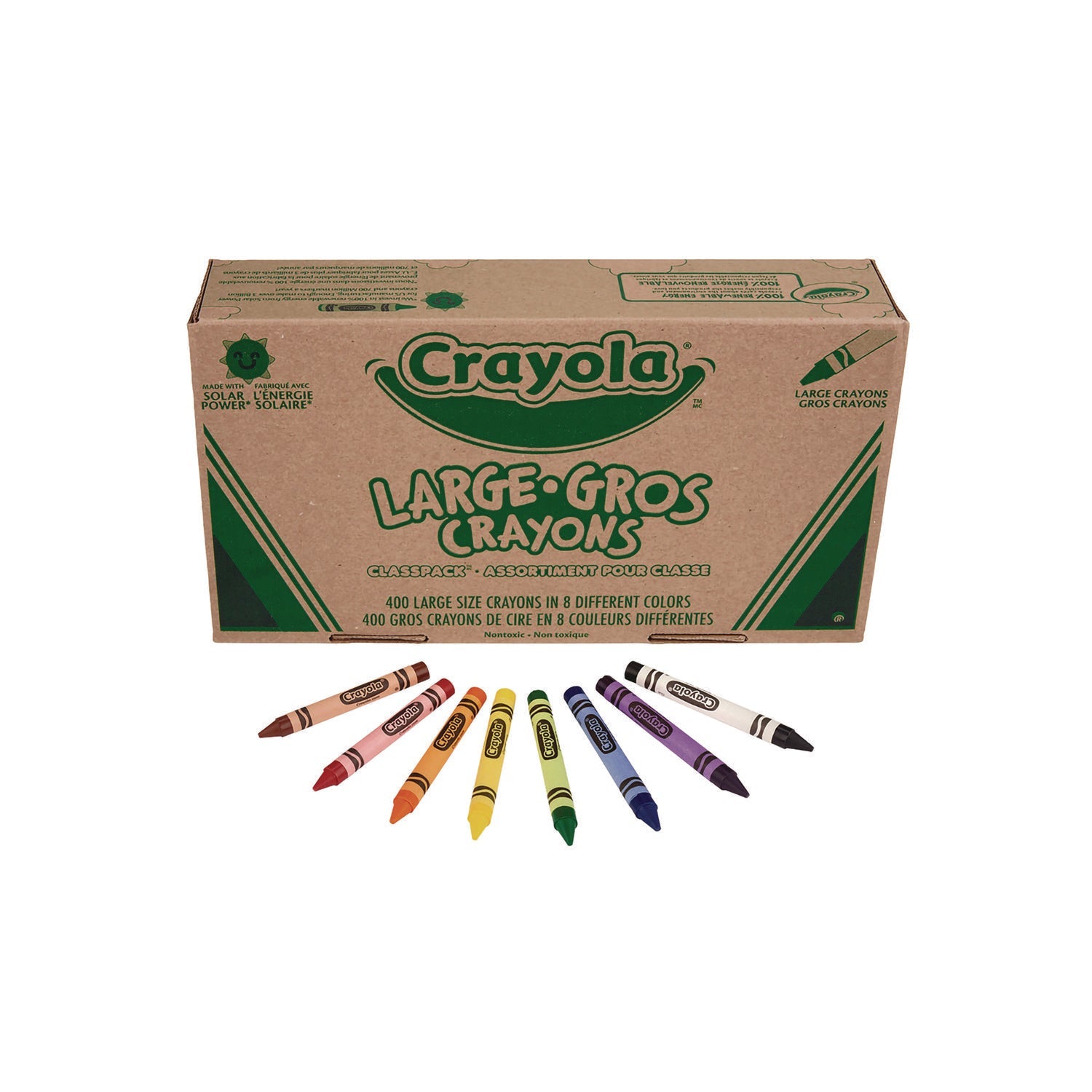 Crayola® Classpack Large Size Crayons, 50 Each Of 8 Colors, 400/box