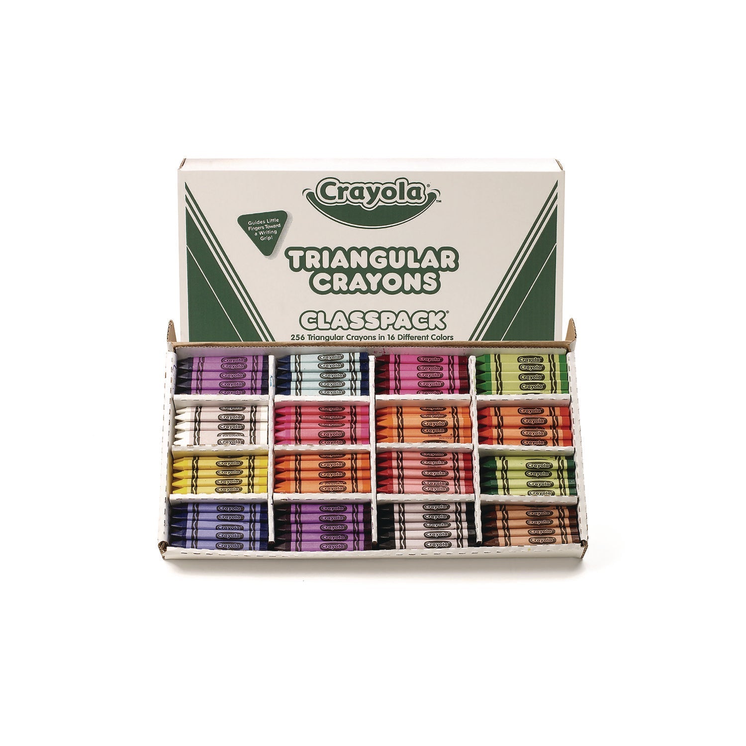 Crayola® Classpack Triangular Crayons, 16 Colors, 256/carton