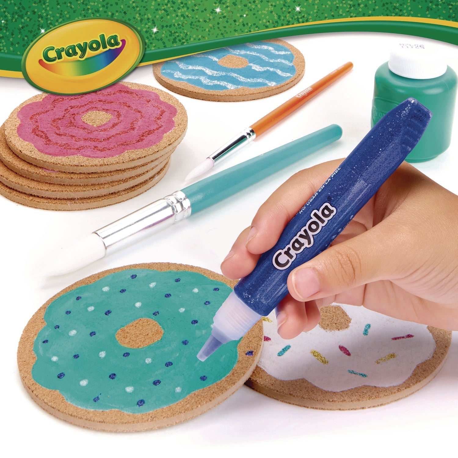 Crayola® Washable Glitter Glue, 0.35 Oz, Assorted Colors, 9/pack