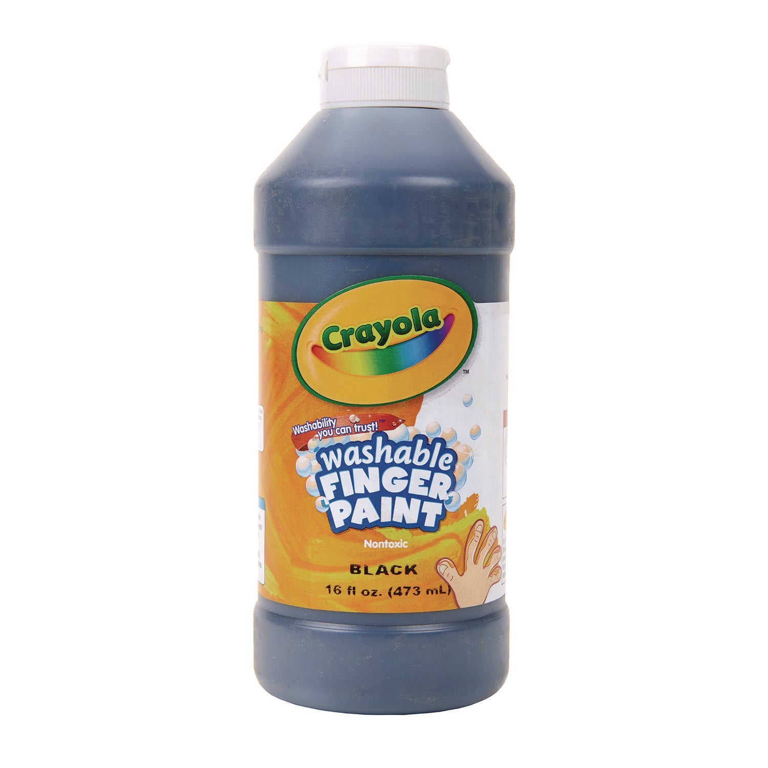 Crayola® Washable Fingerpaint, Black, 16 Oz Bottle