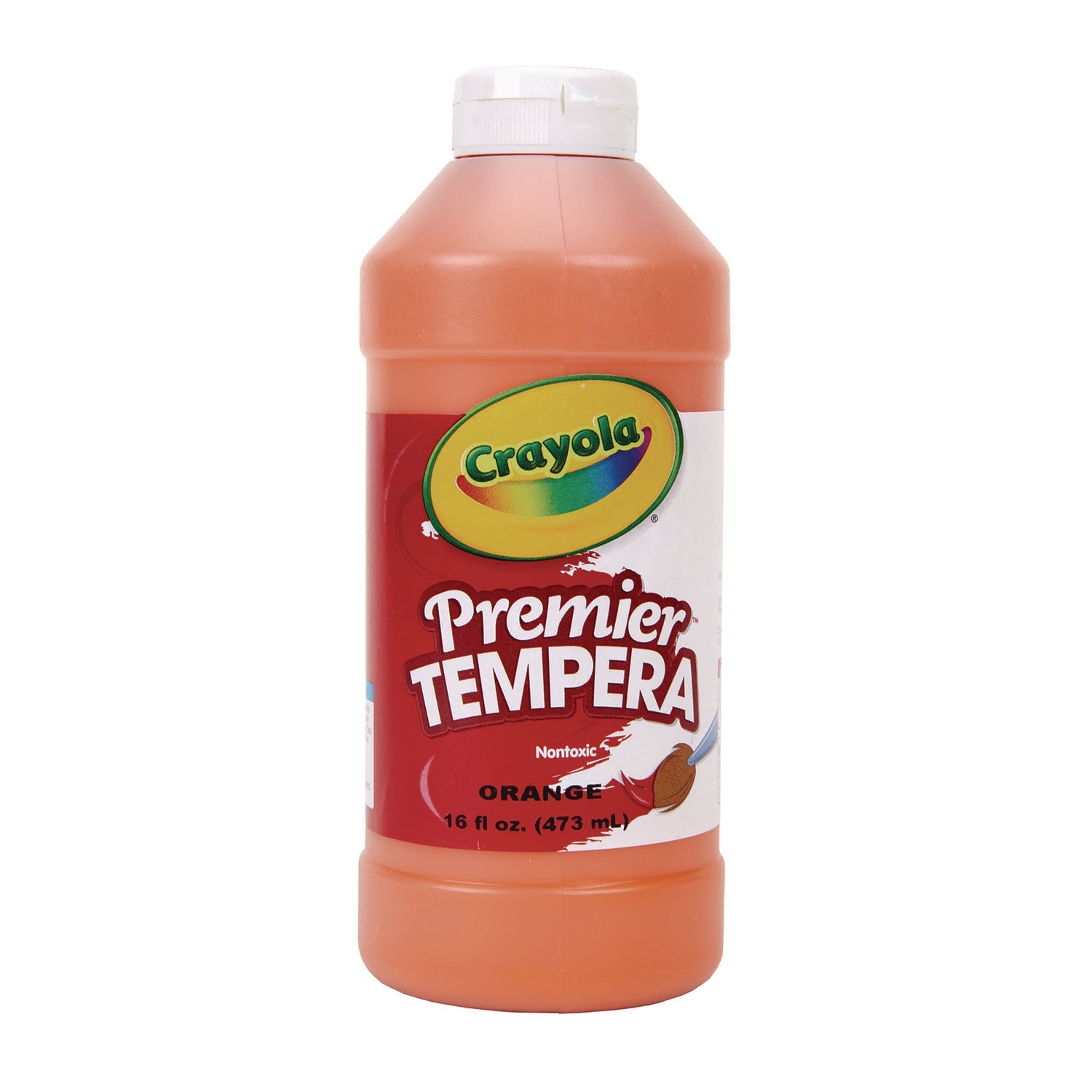 Crayola® Premier Tempera Paint, Orange, 16 Oz Bottle