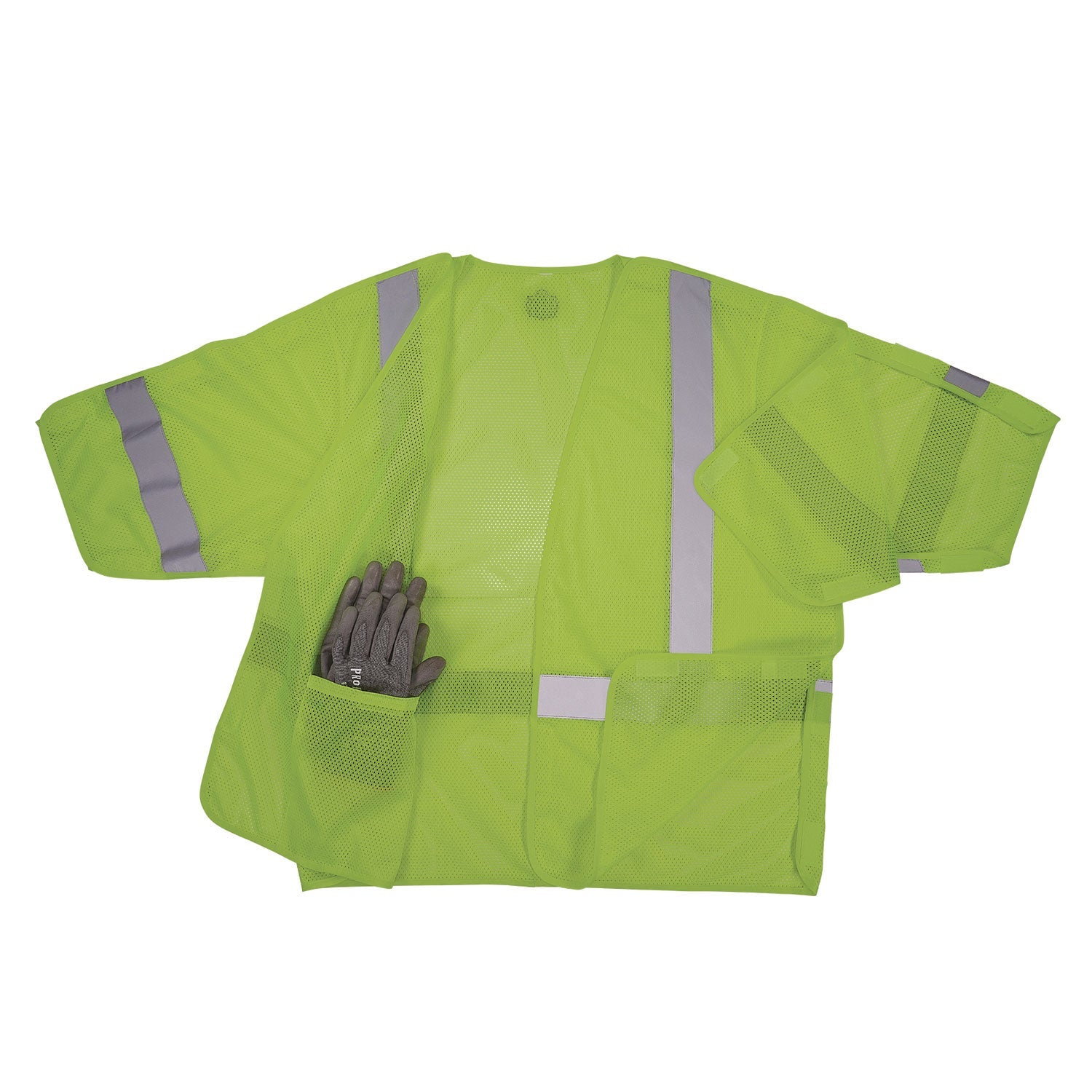 ergodyne® GloWear 8315BA Class 3 Hi-Vis Breakaway Safety Vest, 2X-Large to 3X-Large, Lime