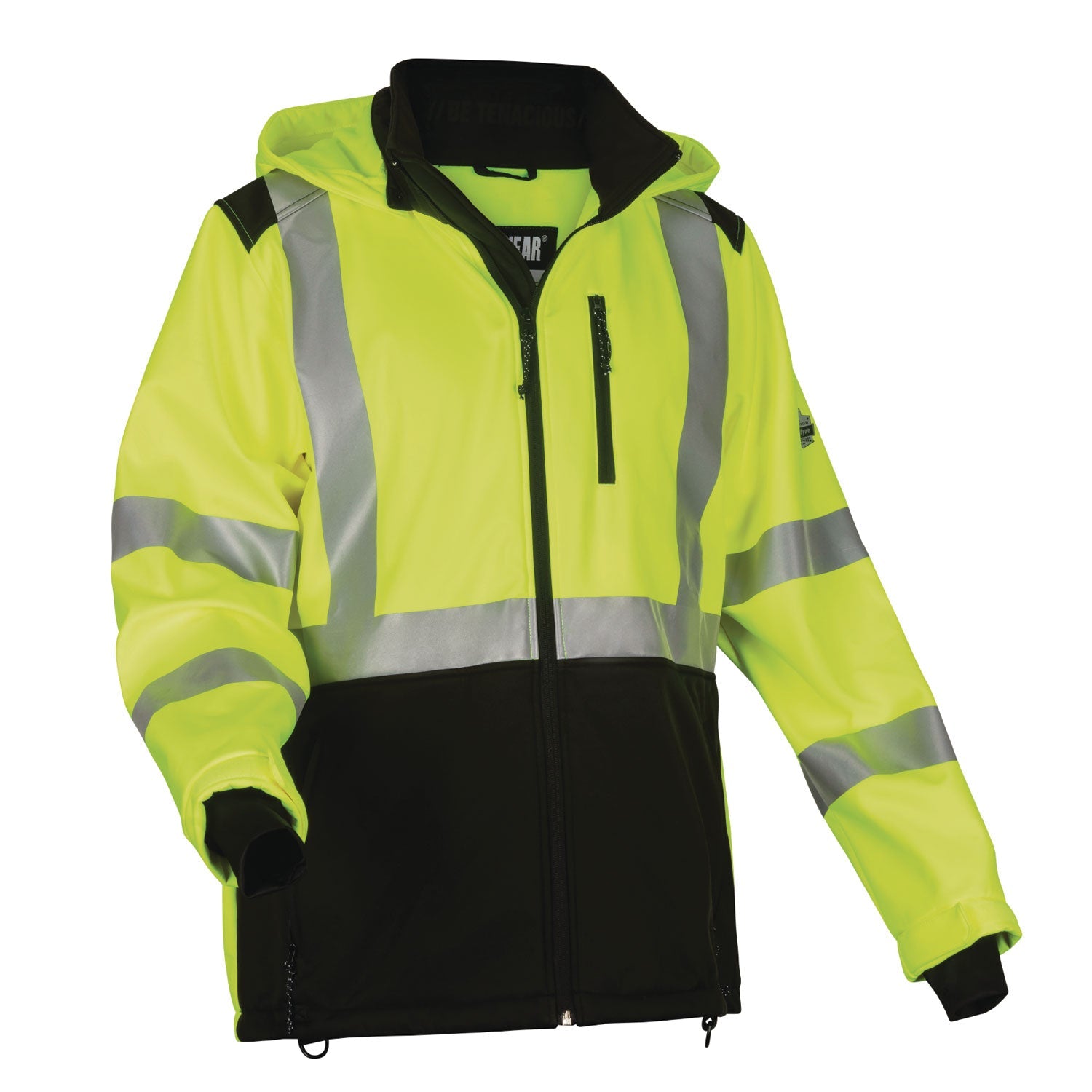 ergodyne® GloWear 8353 Class 3 Hi-Vis Softshell Water-Resistant Jacket, 2X-Large, Lime